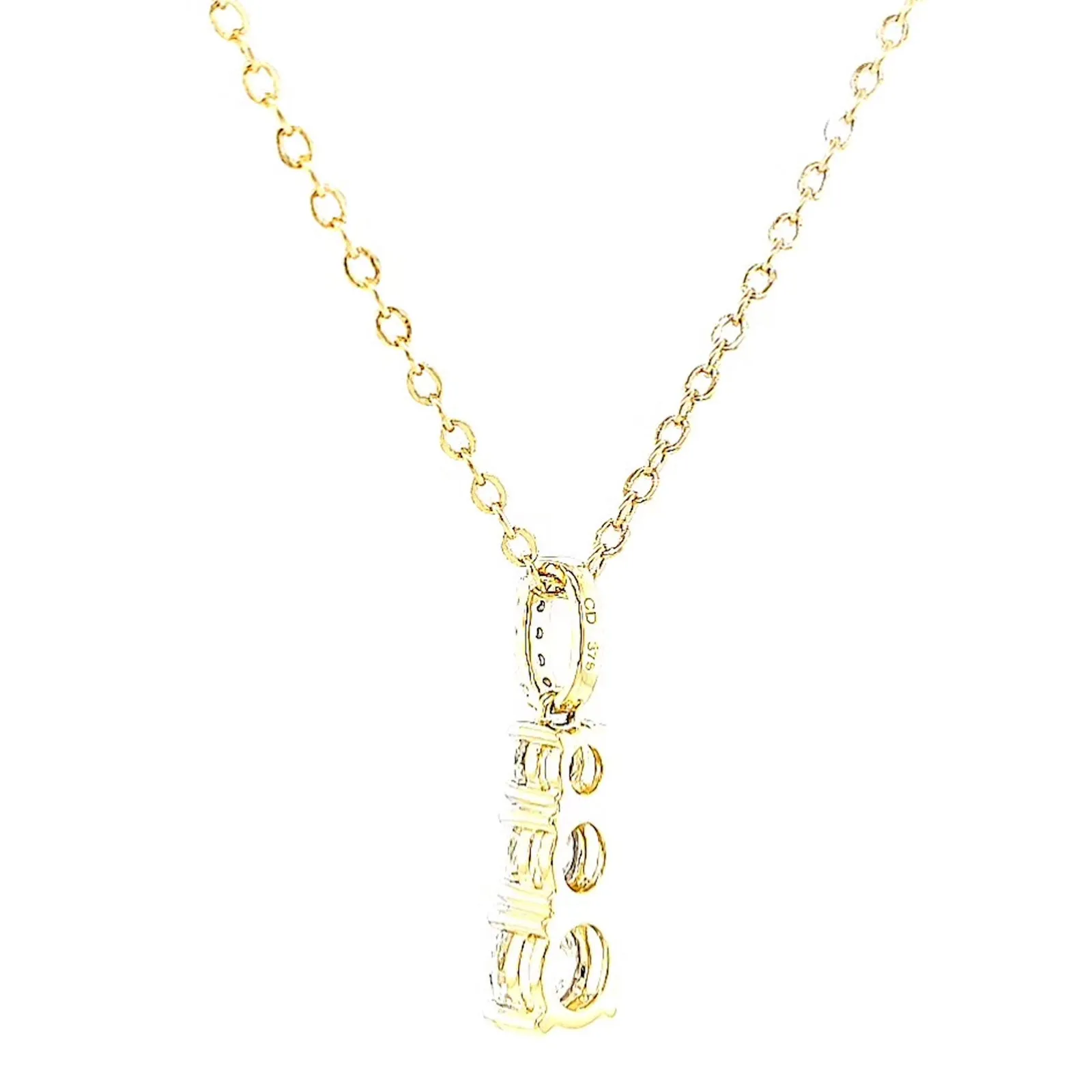 Celebration 9ct Yellow Gold Round Brilliant Cut 1 Carat tw of Certified Lab Grown Diamonds Pendant