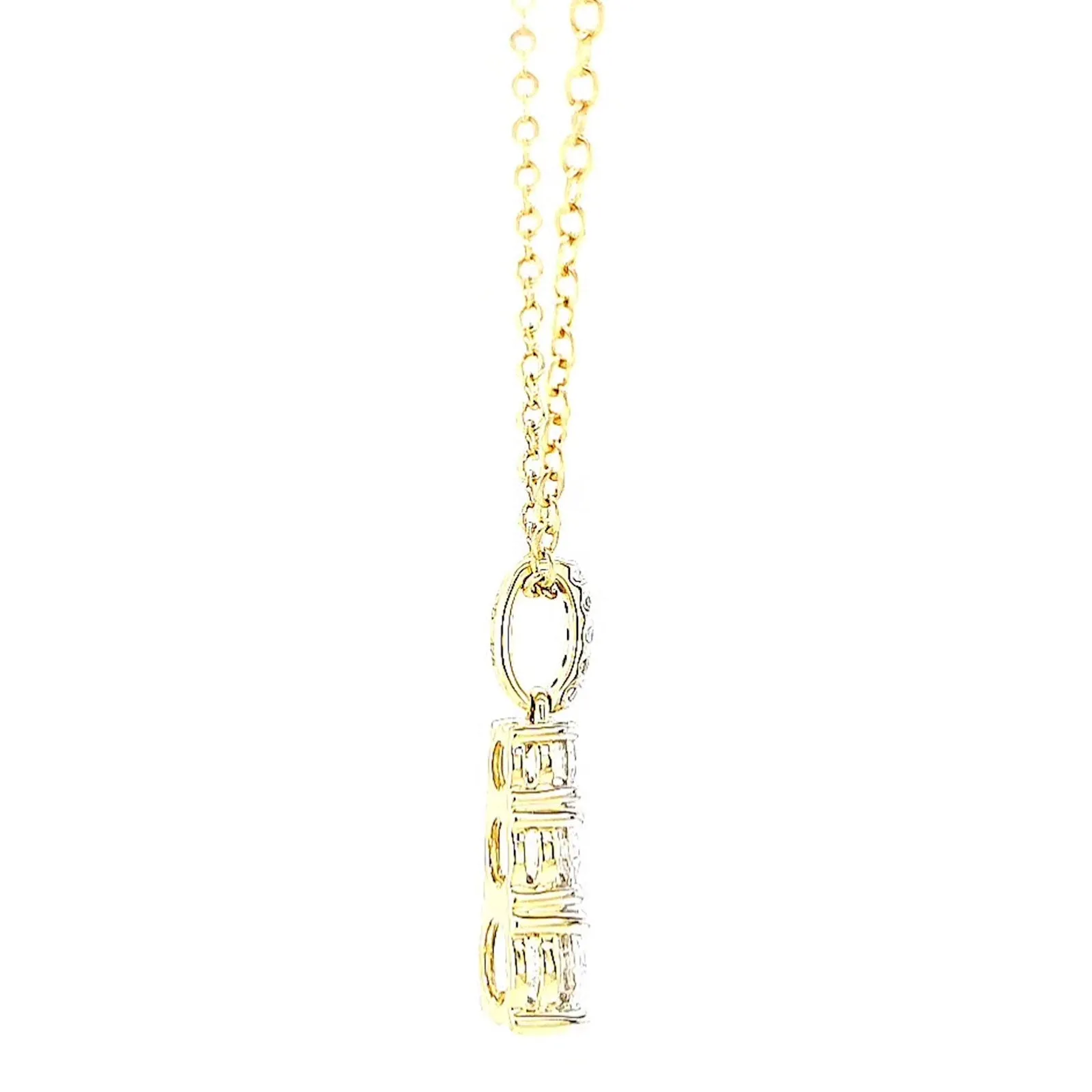 Celebration 9ct Yellow Gold Round Brilliant Cut 1 Carat tw of Certified Lab Grown Diamonds Pendant