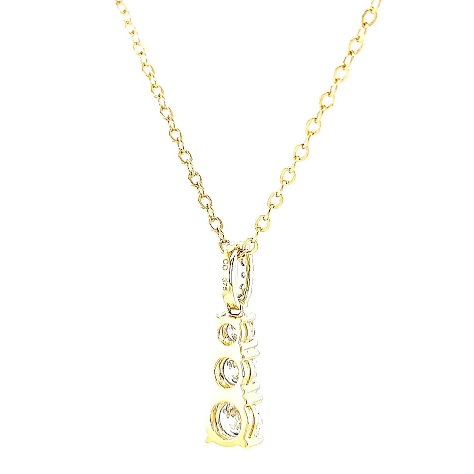 Celebration 9ct Yellow Gold Round Brilliant Cut 1 Carat tw of Certified Lab Grown Diamonds Pendant