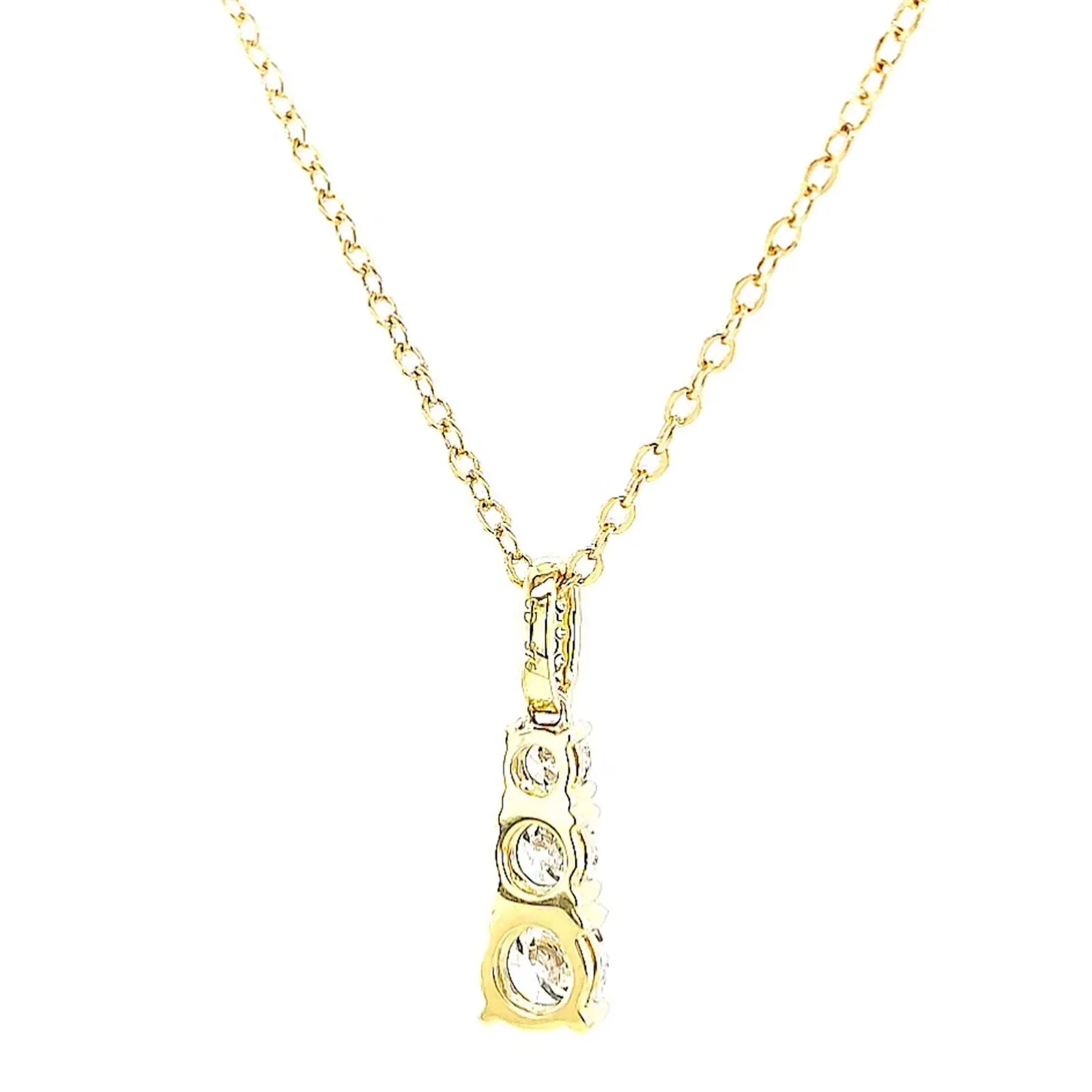 Celebration 9ct Yellow Gold Round Brilliant Cut 1 Carat tw of Certified Lab Grown Diamonds Pendant