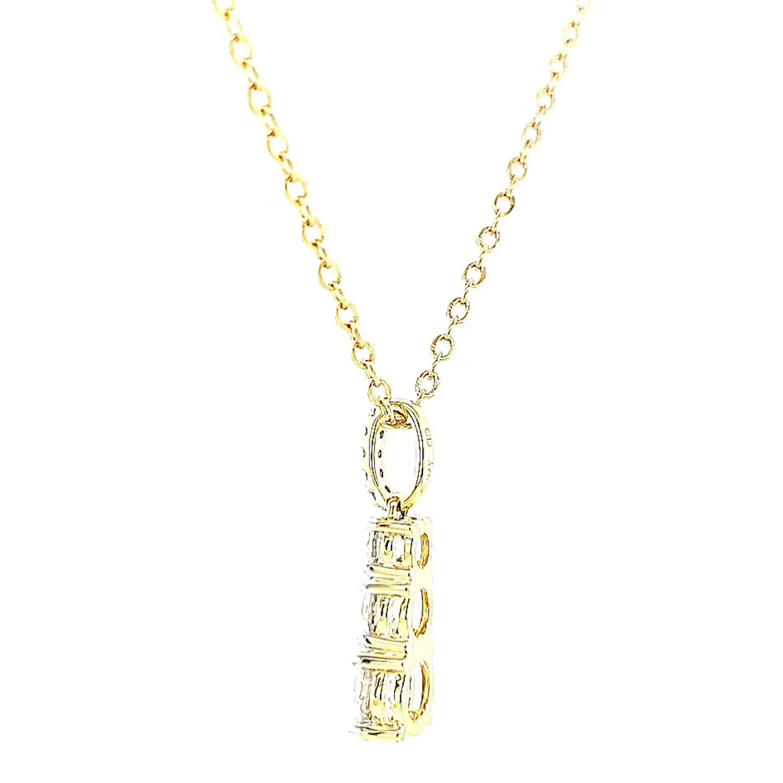 Celebration 9ct Yellow Gold Round Brilliant Cut 1 Carat tw of Certified Lab Grown Diamonds Pendant