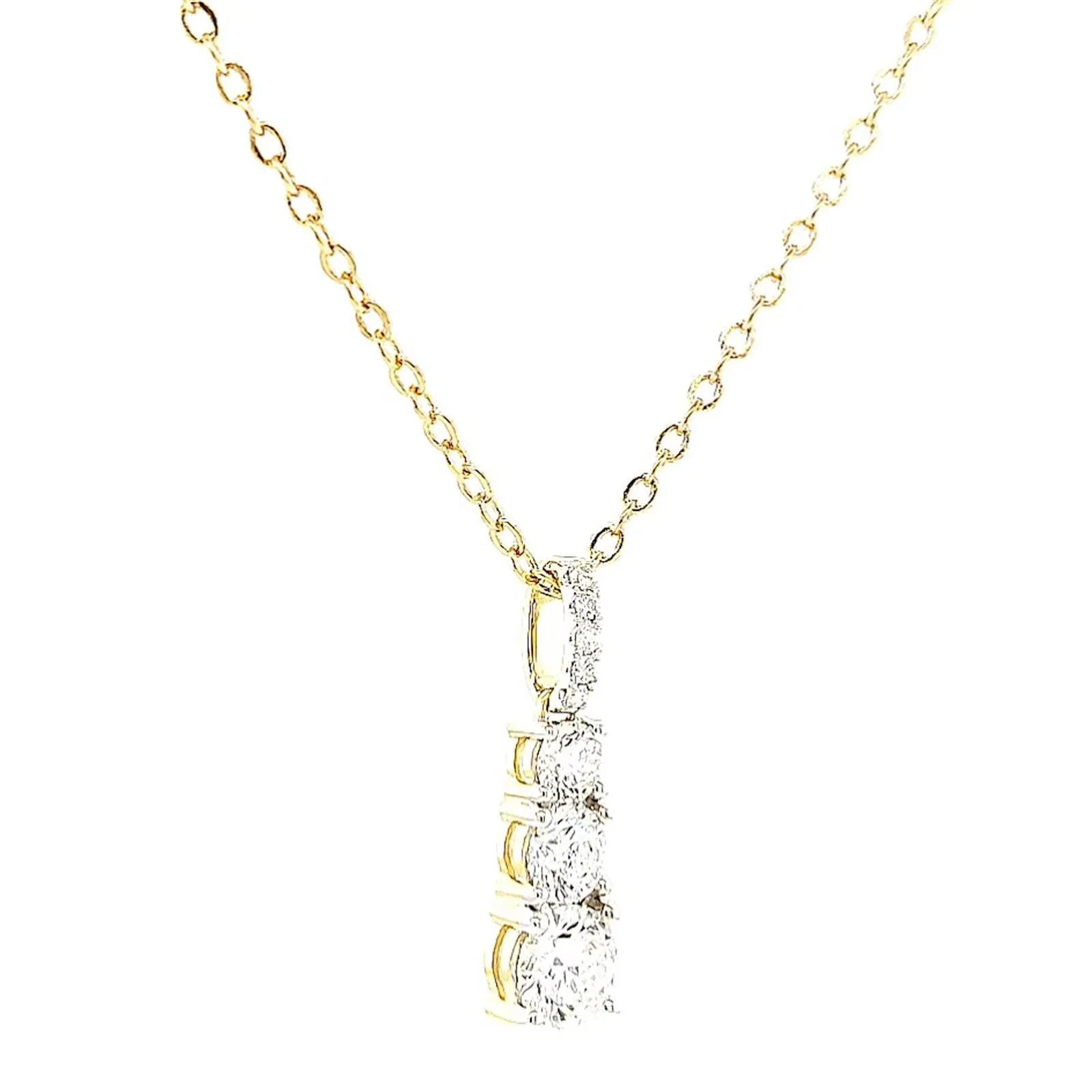 Celebration 9ct Yellow Gold Round Brilliant Cut 1 Carat tw of Certified Lab Grown Diamonds Pendant