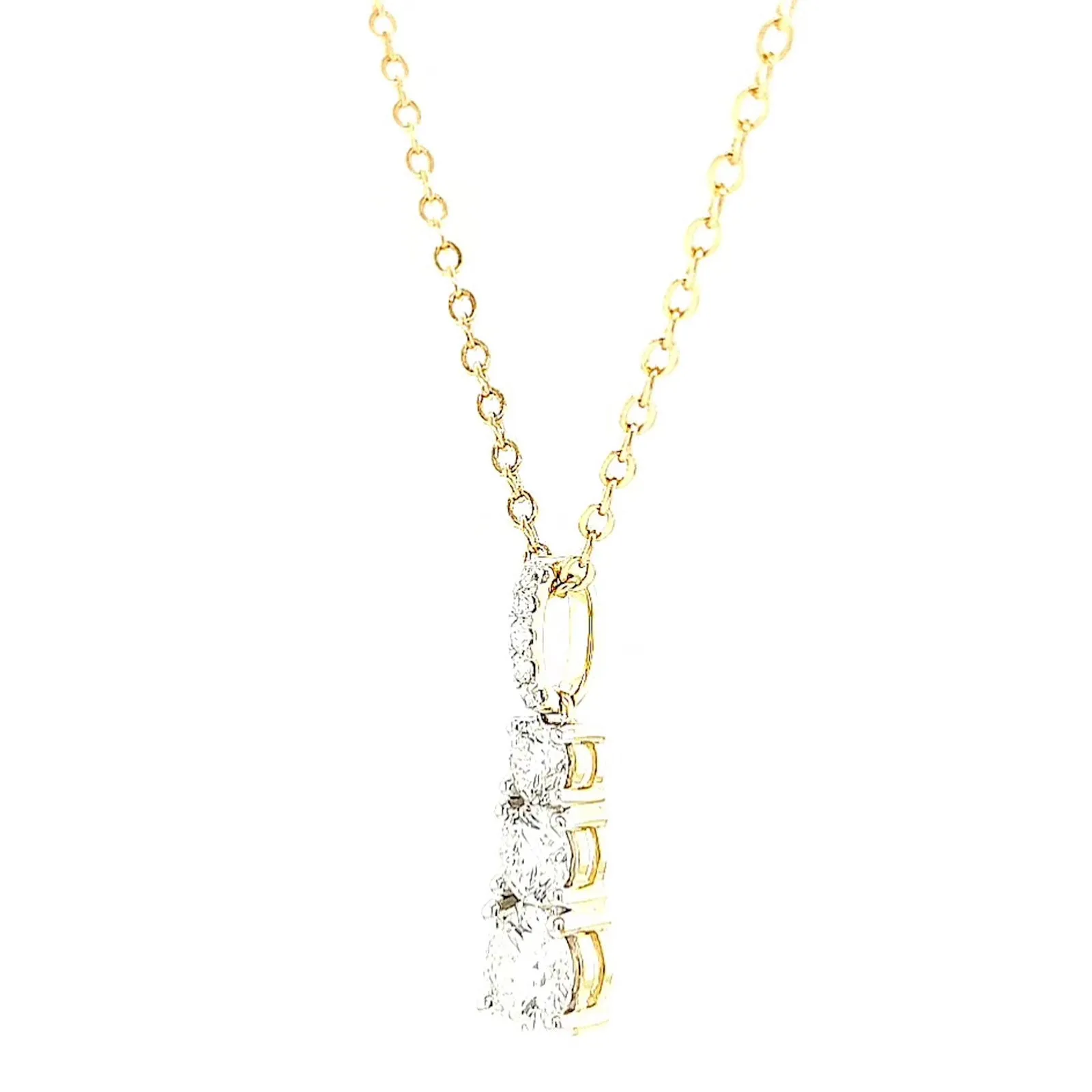 Celebration 9ct Yellow Gold Round Brilliant Cut 1 Carat tw of Certified Lab Grown Diamonds Pendant