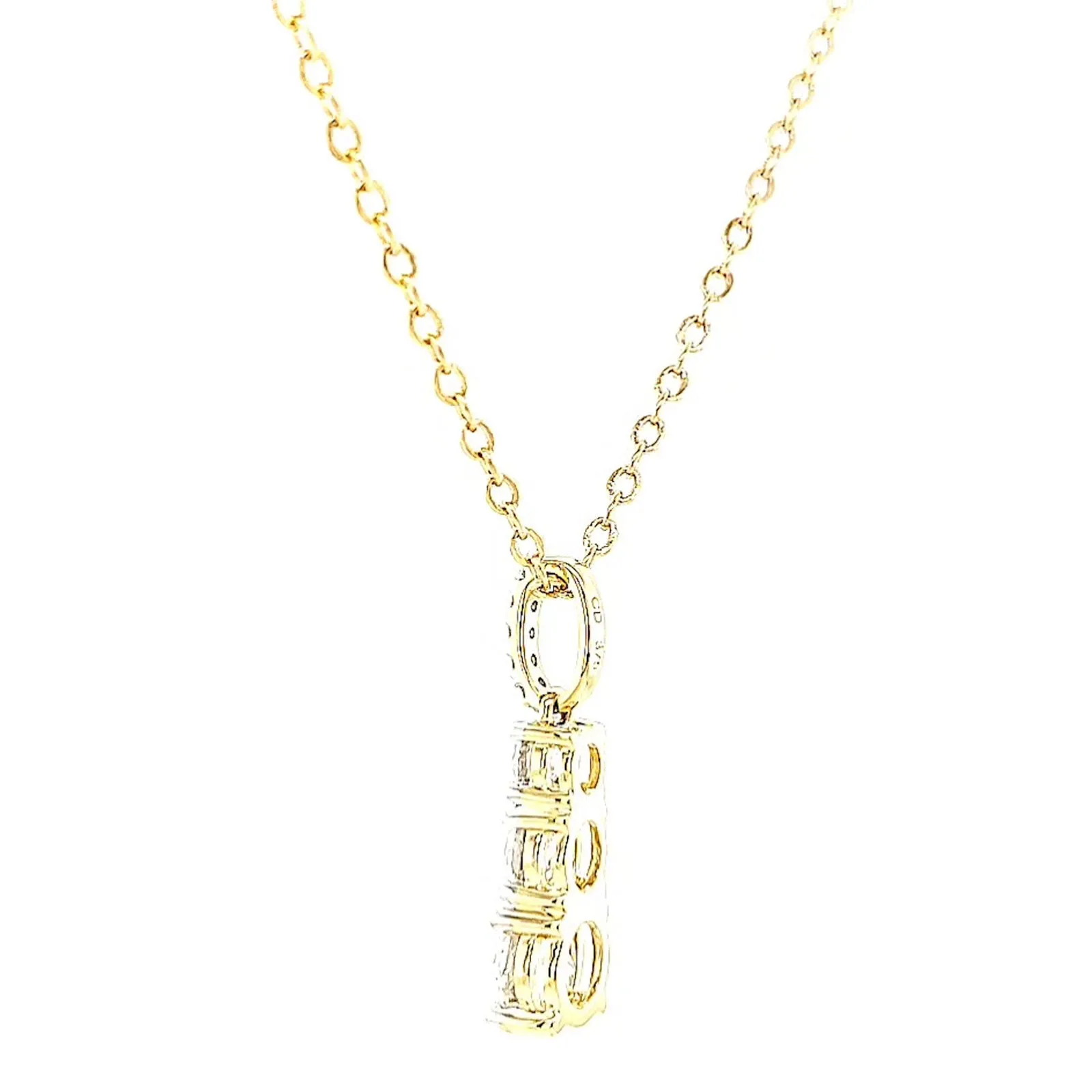 Celebration 9ct Yellow Gold Round Brilliant Cut 1 Carat tw of Certified Lab Grown Diamonds Pendant
