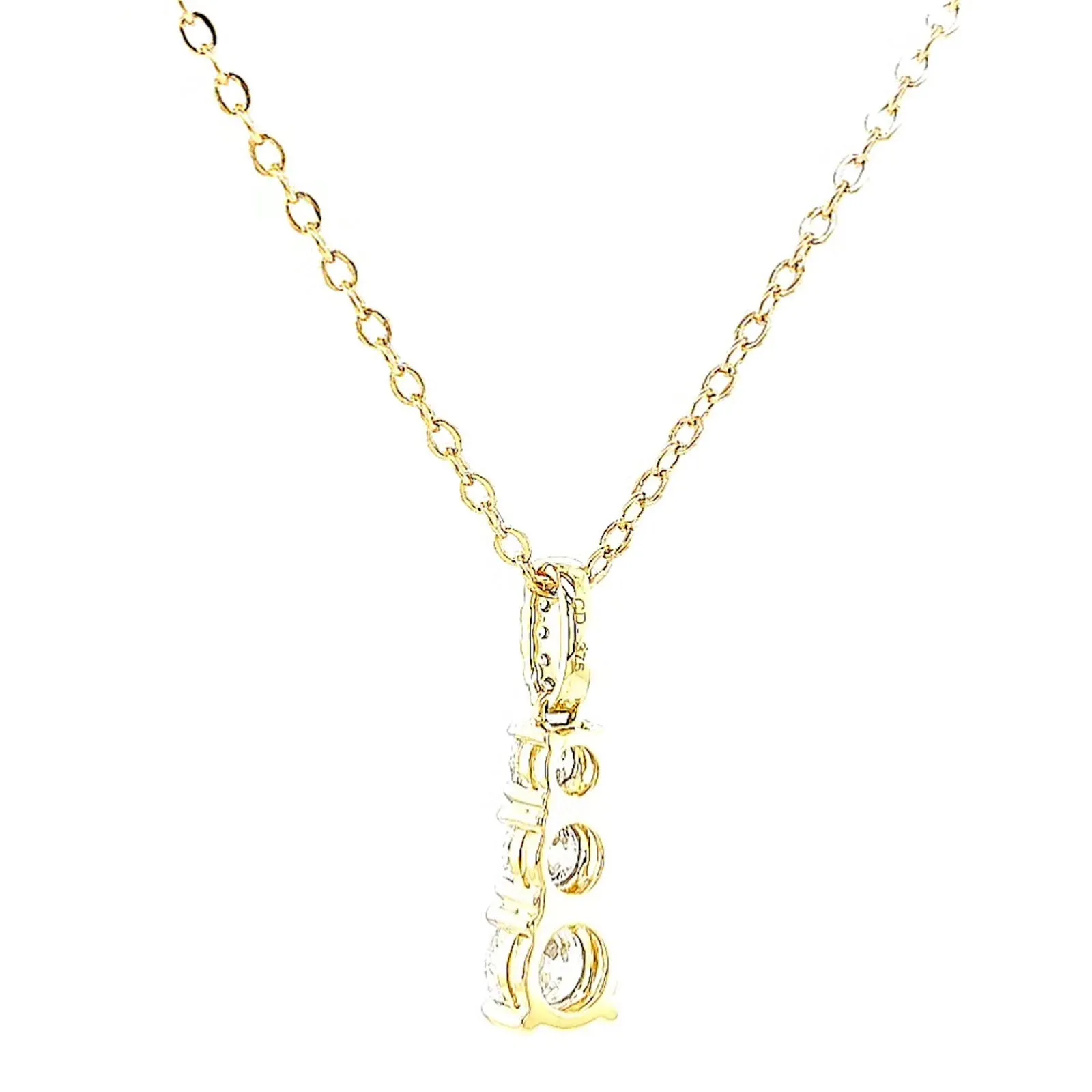 Celebration 9ct Yellow Gold Round Brilliant Cut 1 Carat tw of Certified Lab Grown Diamonds Pendant