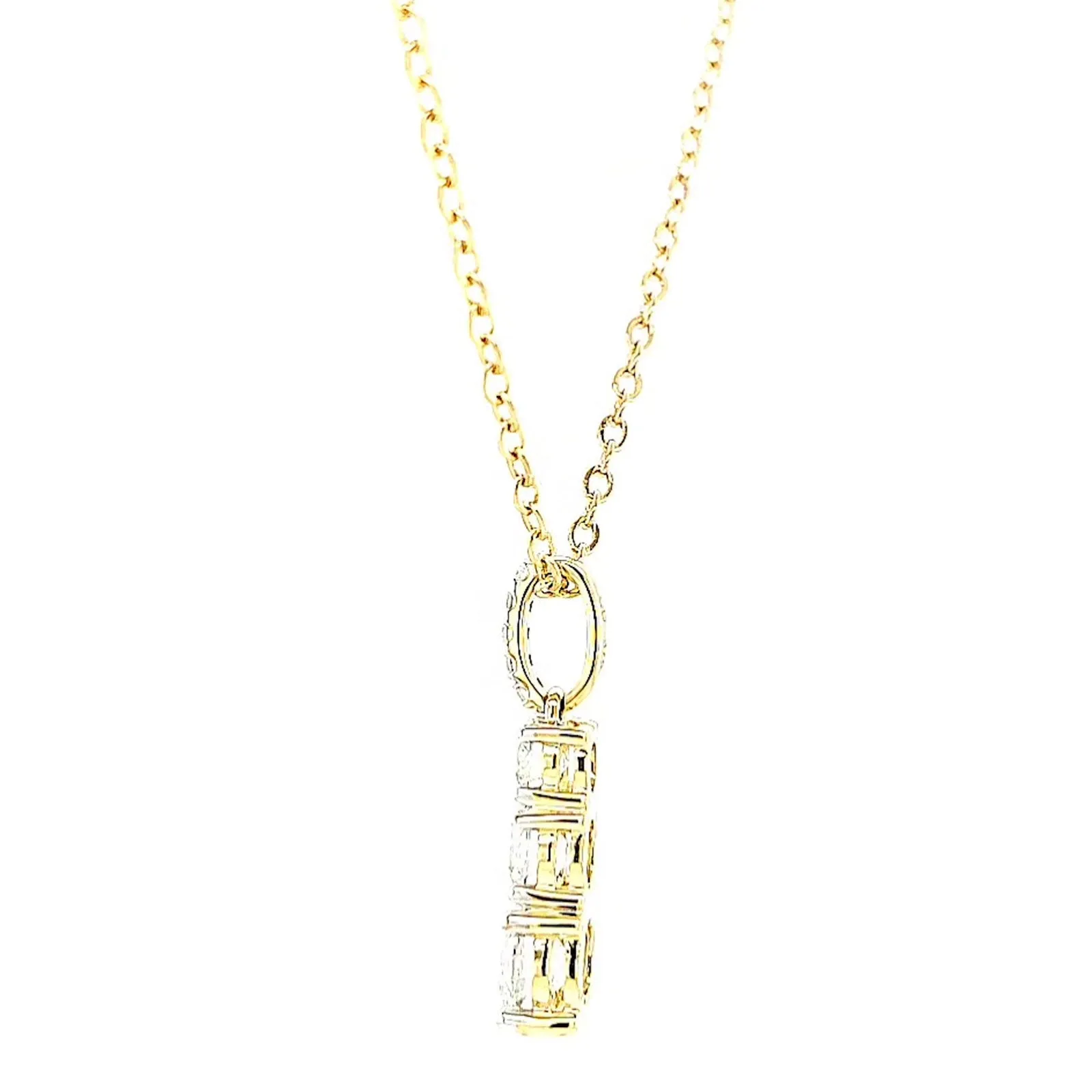 Celebration 9ct Yellow Gold Round Brilliant Cut 1 Carat tw of Certified Lab Grown Diamonds Pendant