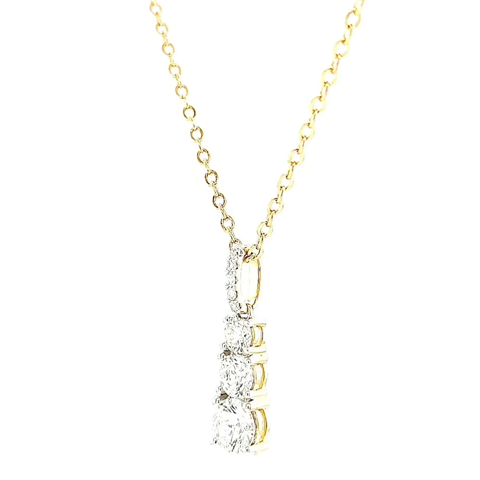 Celebration 9ct Yellow Gold Round Brilliant Cut 1 Carat tw of Certified Lab Grown Diamonds Pendant
