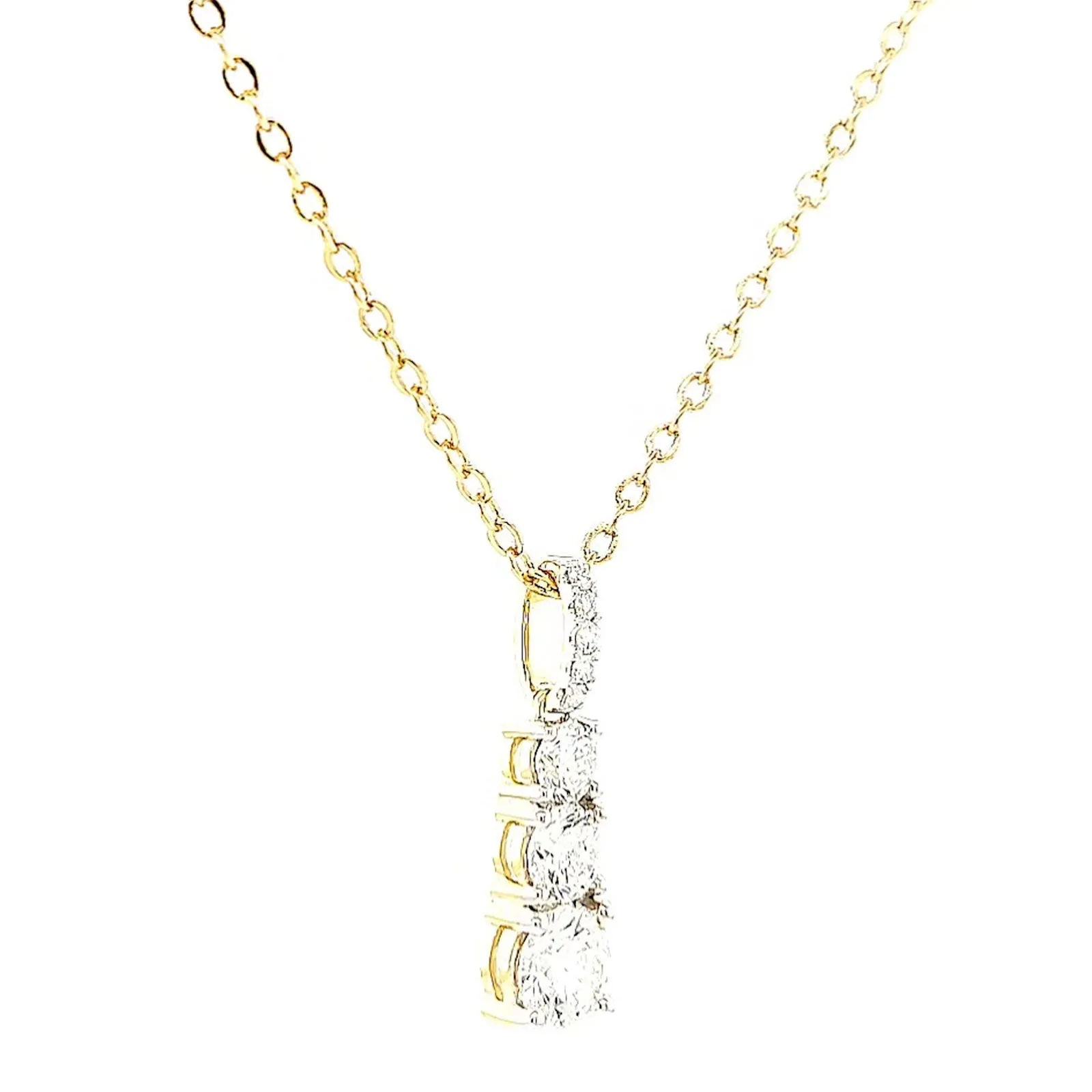 Celebration 9ct Yellow Gold Round Brilliant Cut 1 Carat tw of Certified Lab Grown Diamonds Pendant