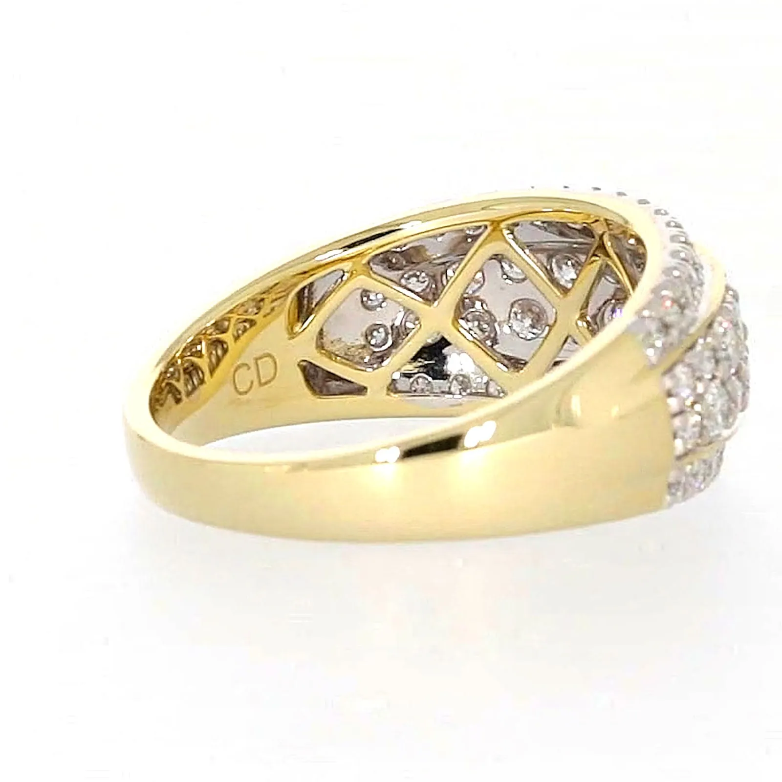 Celebration 9ct Yellow Gold Round Brilliant Cut 1 Carat tw of Lab Grown Diamonds Ring