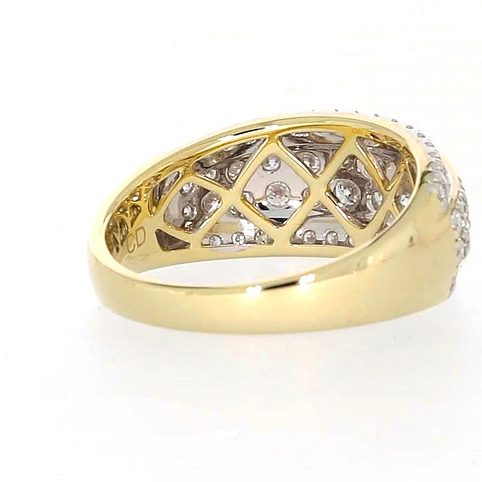 Celebration 9ct Yellow Gold Round Brilliant Cut 1 Carat tw of Lab Grown Diamonds Ring
