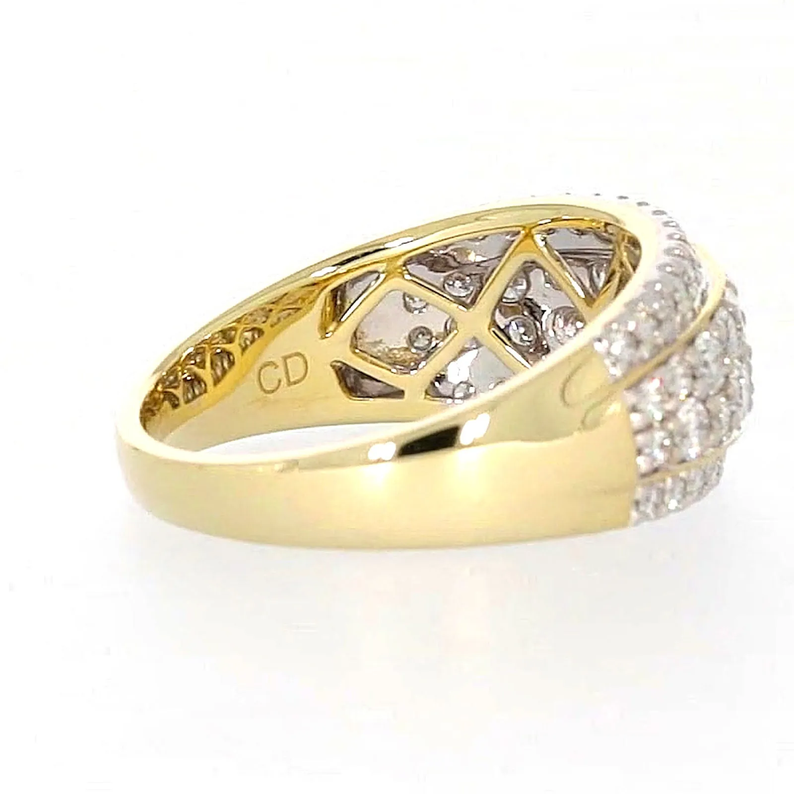 Celebration 9ct Yellow Gold Round Brilliant Cut 1 Carat tw of Lab Grown Diamonds Ring