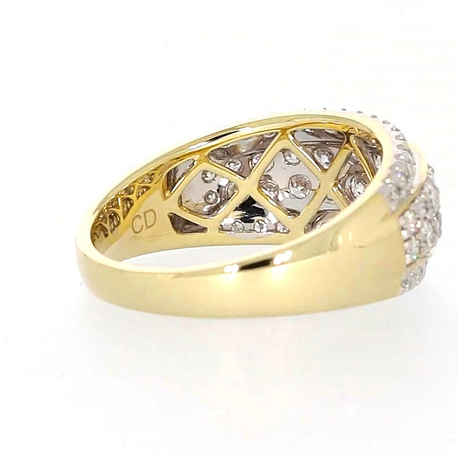 Celebration 9ct Yellow Gold Round Brilliant Cut 1 Carat tw of Lab Grown Diamonds Ring