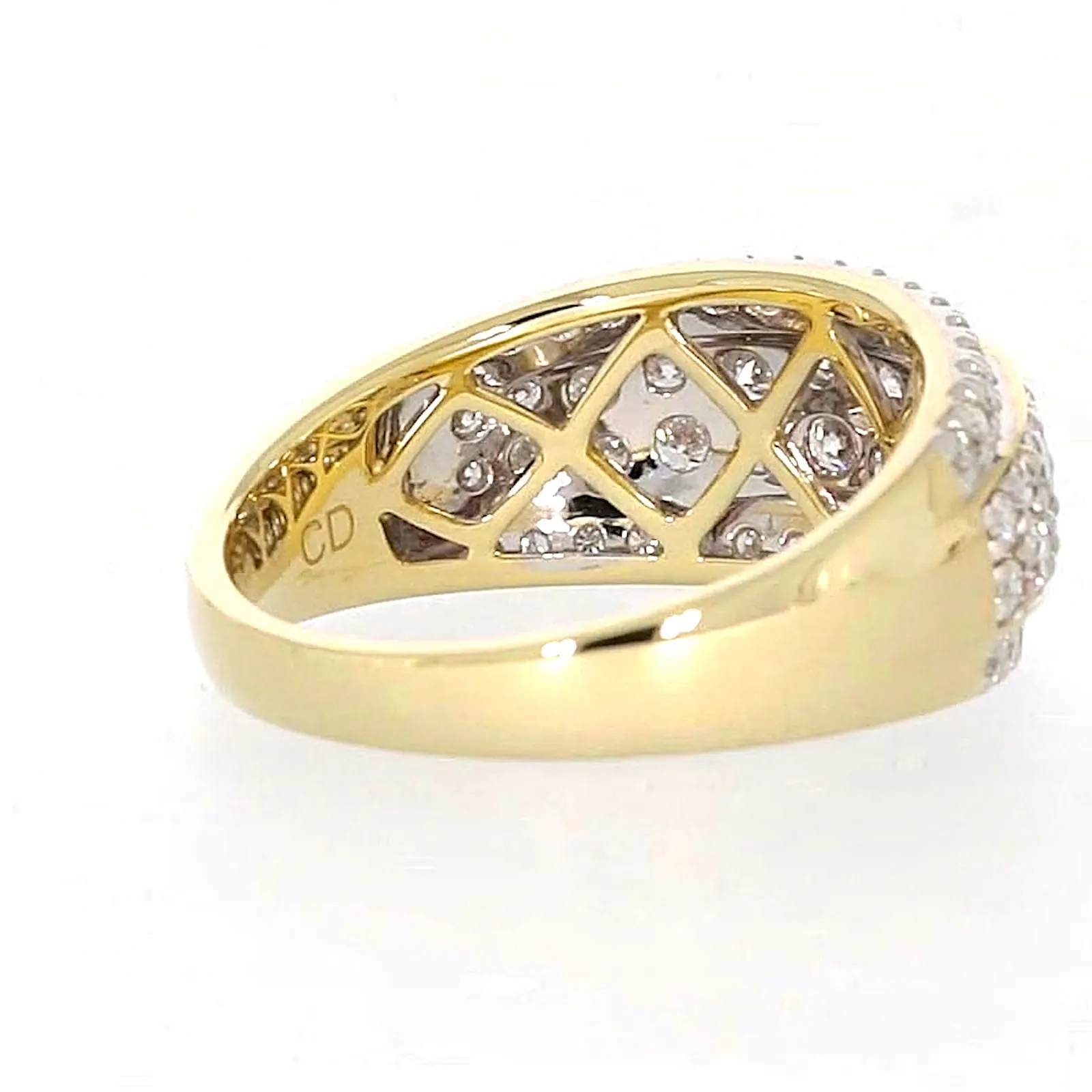 Celebration 9ct Yellow Gold Round Brilliant Cut 1 Carat tw of Lab Grown Diamonds Ring