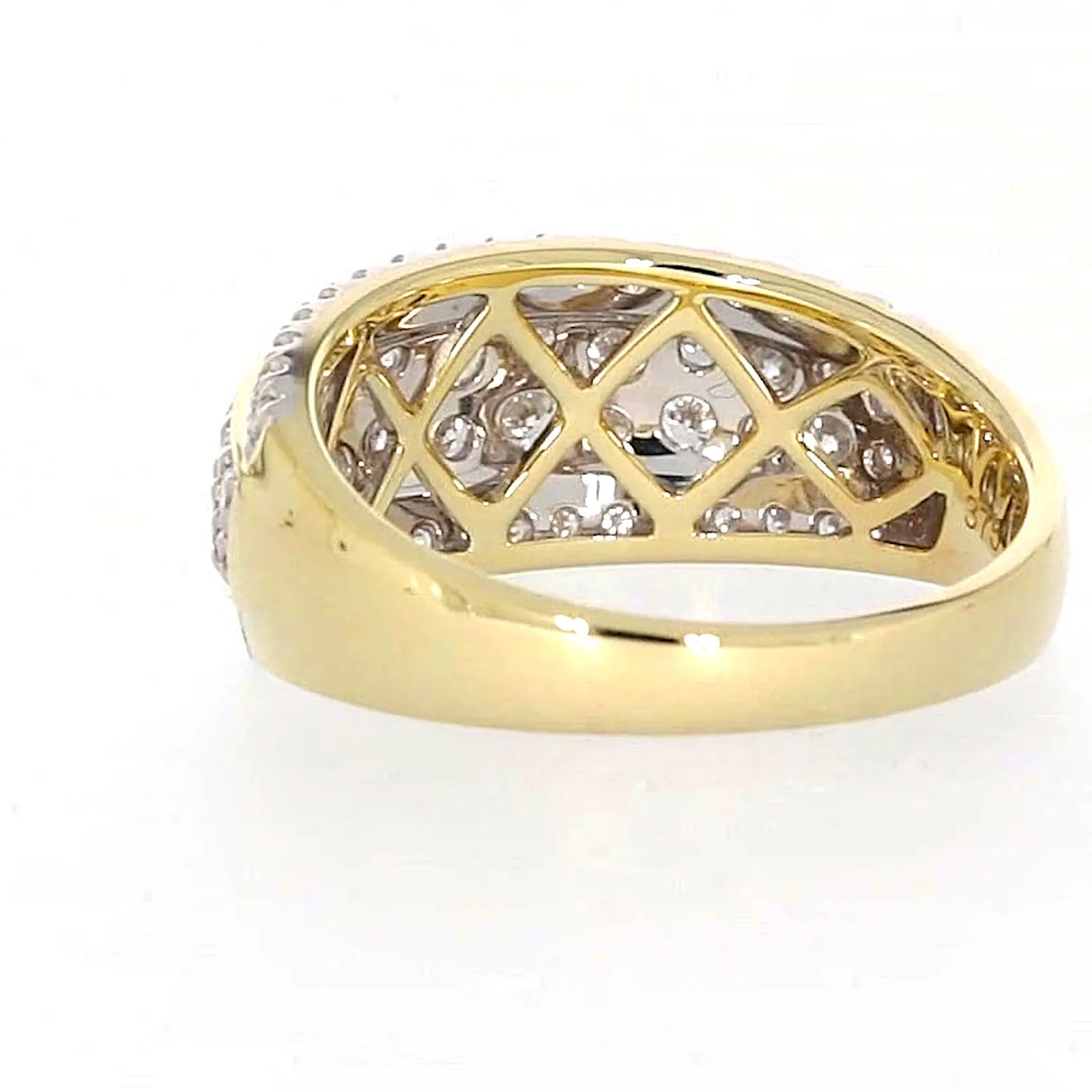 Celebration 9ct Yellow Gold Round Brilliant Cut 1 Carat tw of Lab Grown Diamonds Ring