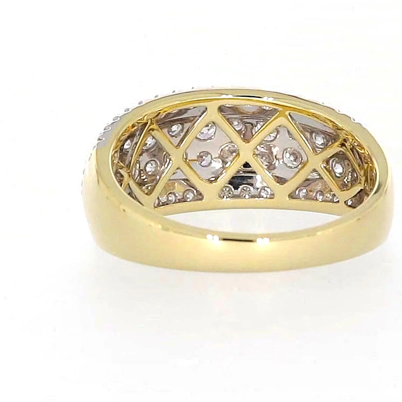 Celebration 9ct Yellow Gold Round Brilliant Cut 1 Carat tw of Lab Grown Diamonds Ring