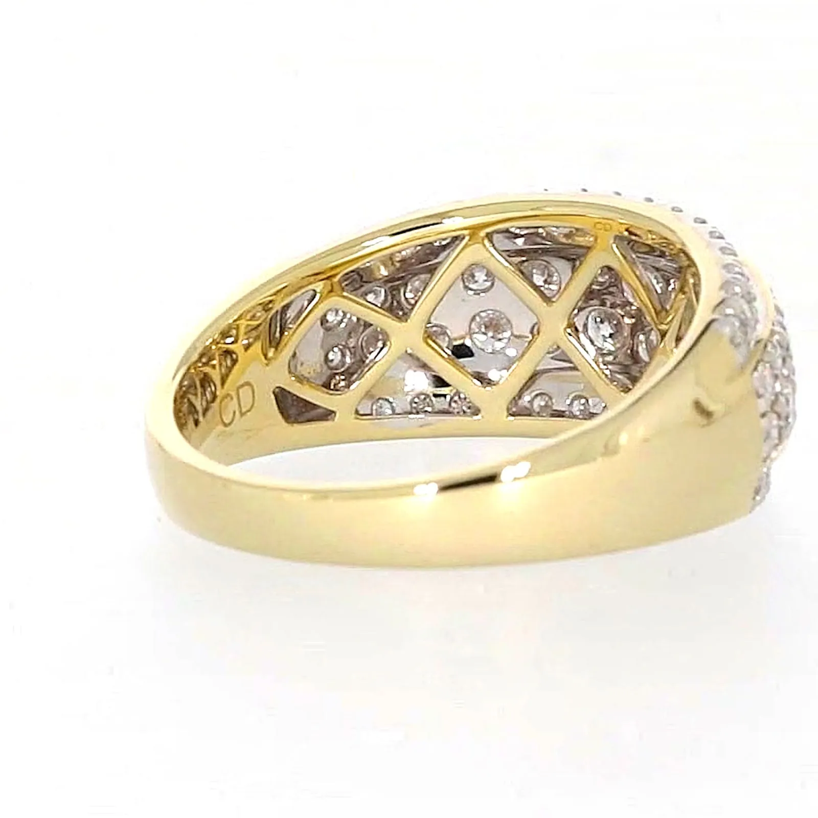 Celebration 9ct Yellow Gold Round Brilliant Cut 1 Carat tw of Lab Grown Diamonds Ring