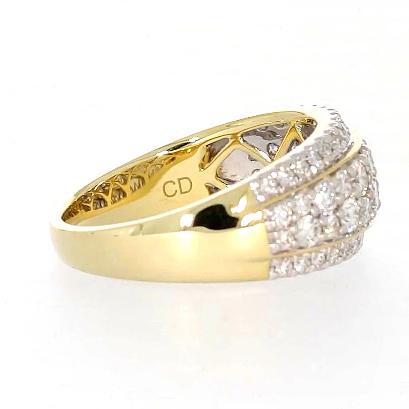 Celebration 9ct Yellow Gold Round Brilliant Cut 1 Carat tw of Lab Grown Diamonds Ring