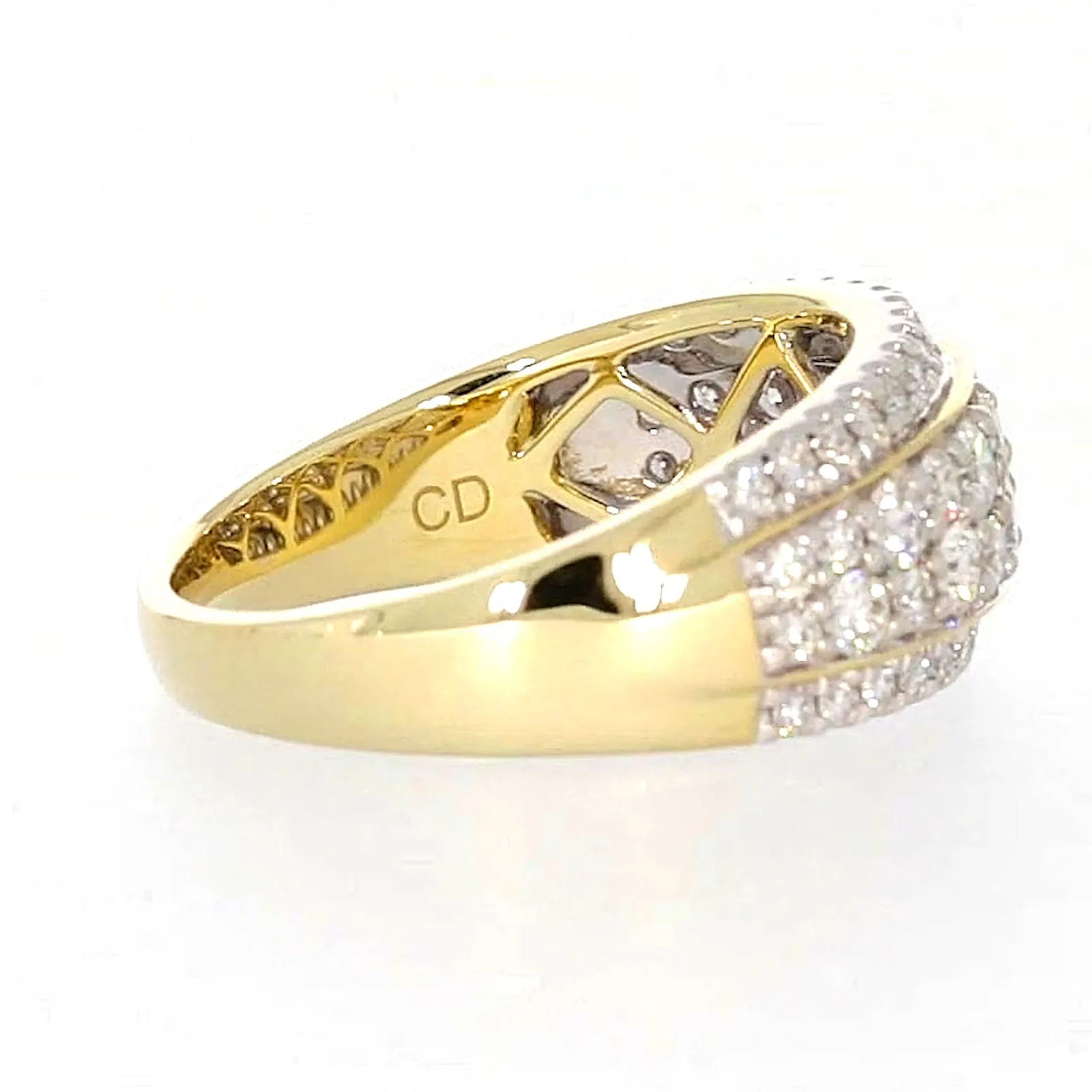 Celebration 9ct Yellow Gold Round Brilliant Cut 1 Carat tw of Lab Grown Diamonds Ring