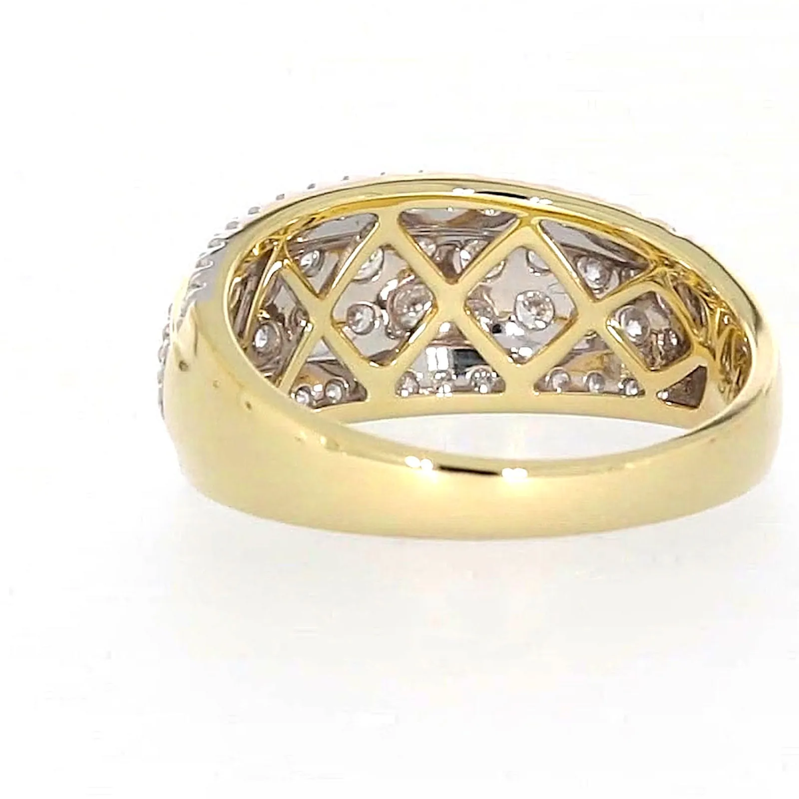 Celebration 9ct Yellow Gold Round Brilliant Cut 1 Carat tw of Lab Grown Diamonds Ring