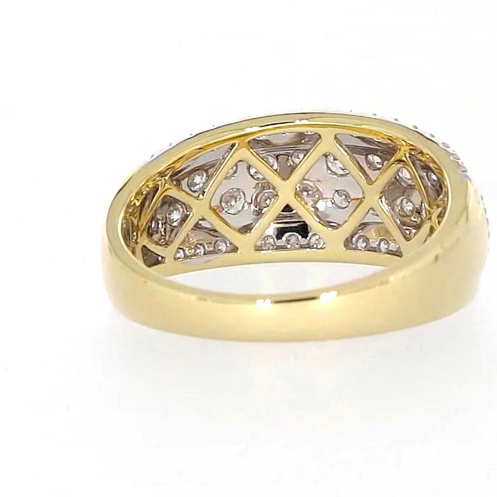 Celebration 9ct Yellow Gold Round Brilliant Cut 1 Carat tw of Lab Grown Diamonds Ring