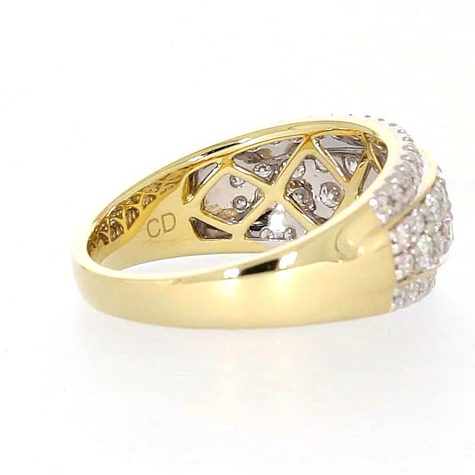 Celebration 9ct Yellow Gold Round Brilliant Cut 1 Carat tw of Lab Grown Diamonds Ring