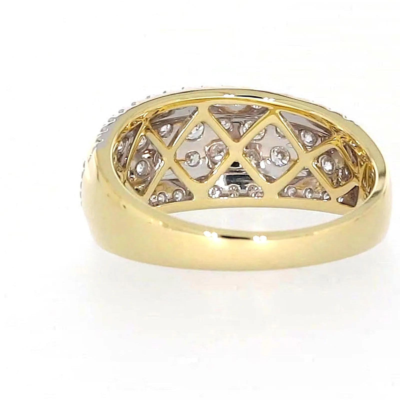 Celebration 9ct Yellow Gold Round Brilliant Cut 1 Carat tw of Lab Grown Diamonds Ring