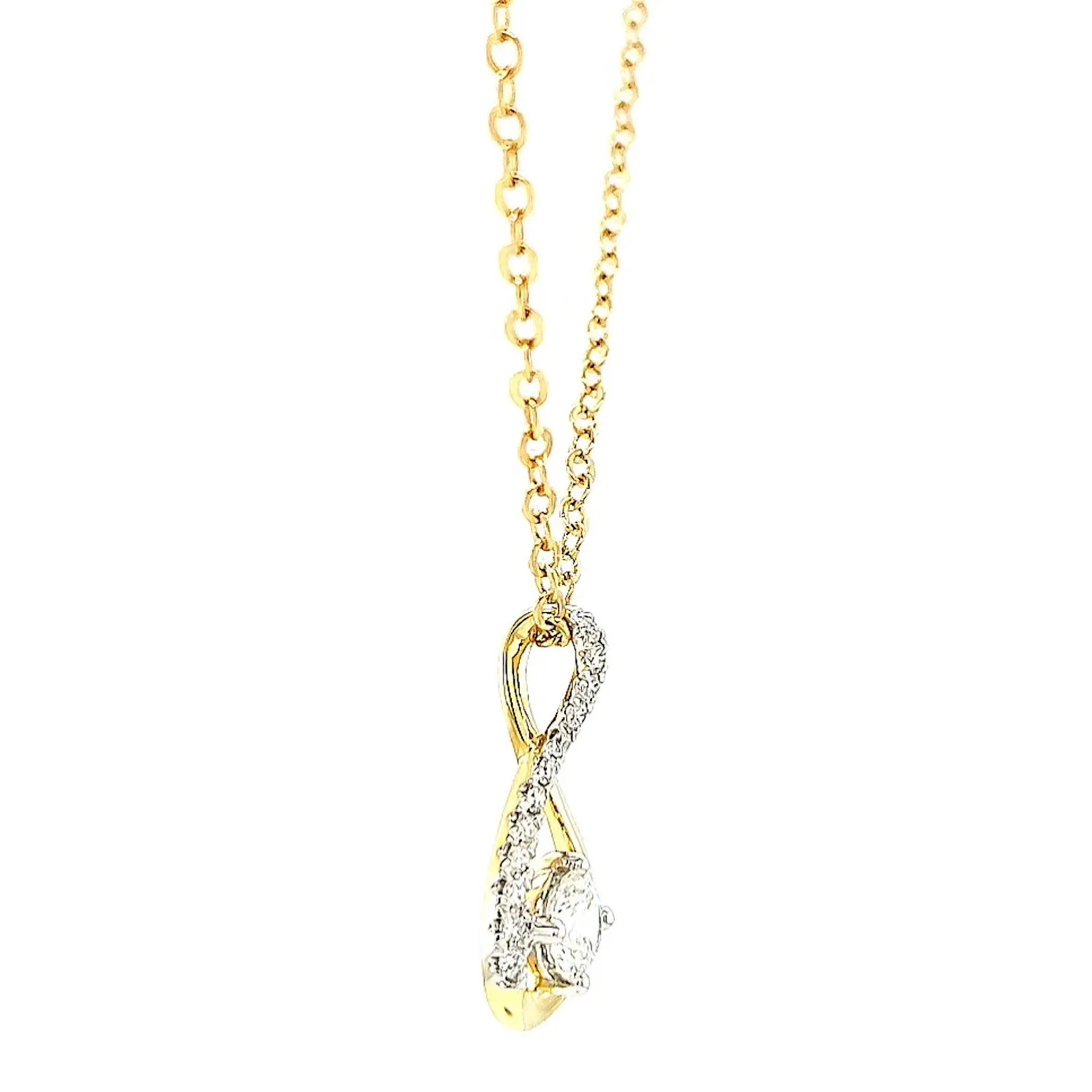 Celebration 9ct Yellow Gold Round Brilliant Cut 1/2 Carat tw of Certified Lab Grown Diamonds Pendant
