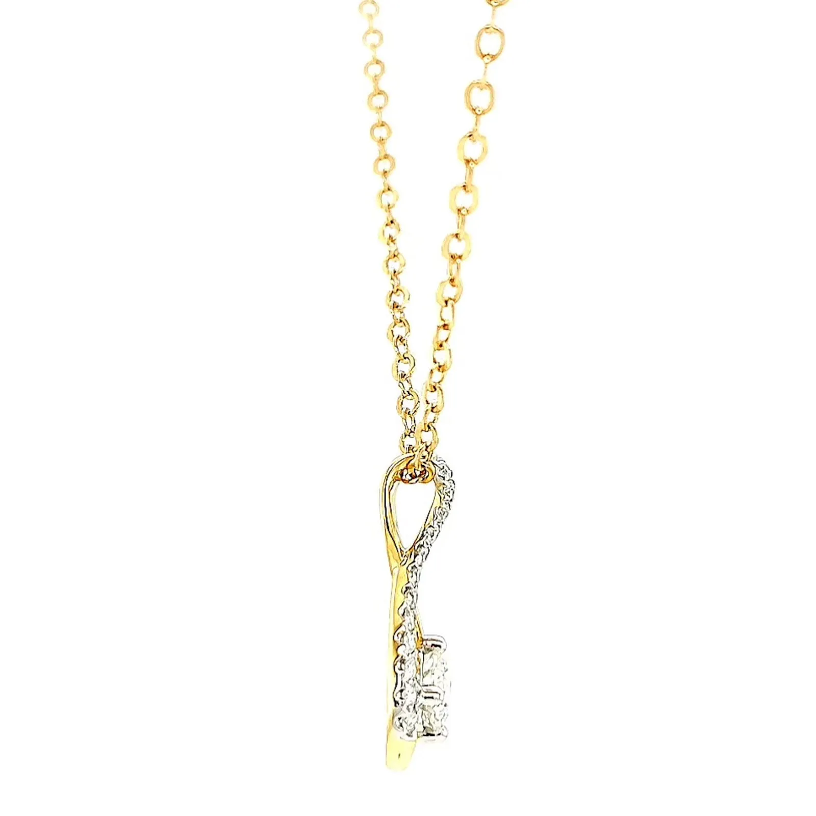 Celebration 9ct Yellow Gold Round Brilliant Cut 1/2 Carat tw of Certified Lab Grown Diamonds Pendant