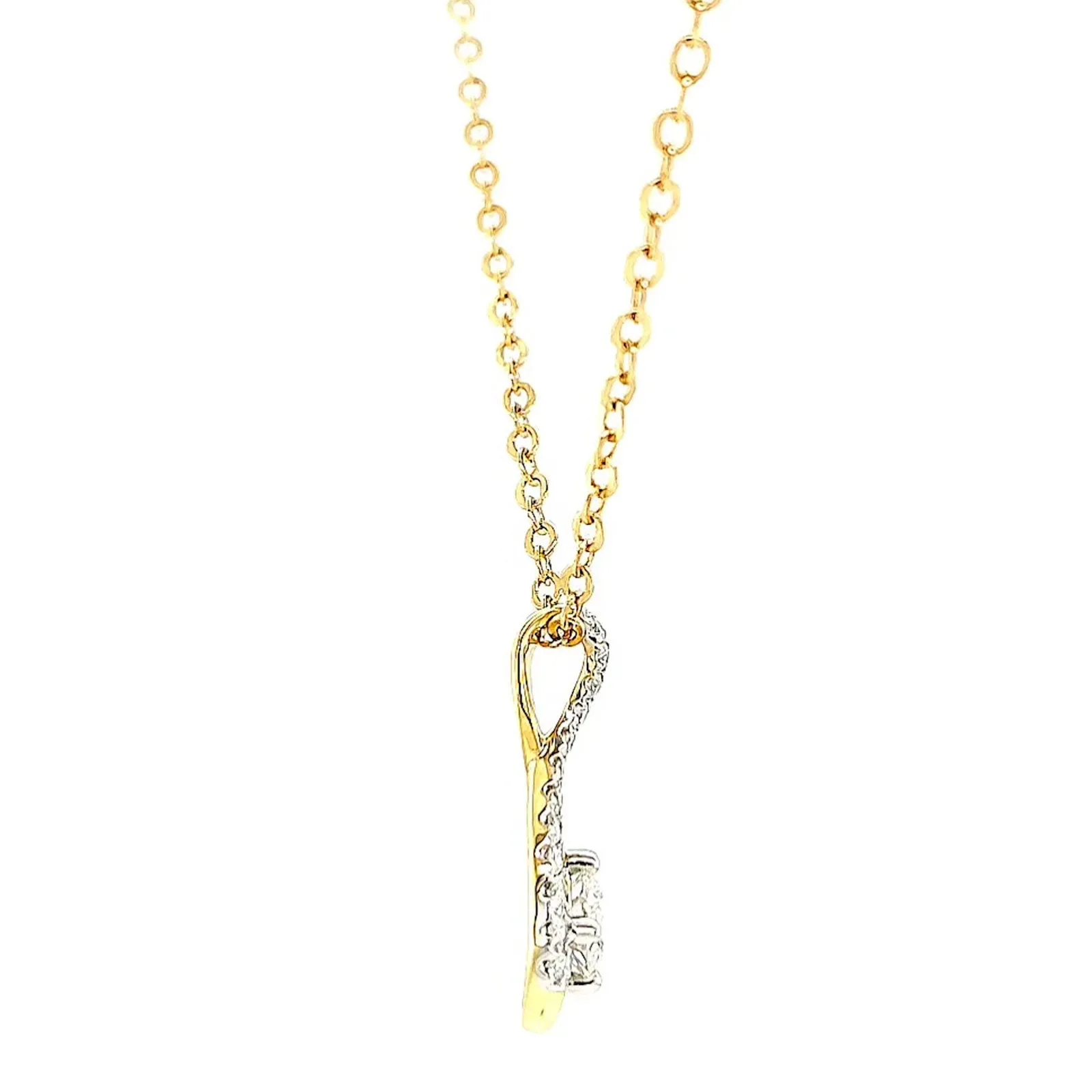 Celebration 9ct Yellow Gold Round Brilliant Cut 1/2 Carat tw of Certified Lab Grown Diamonds Pendant