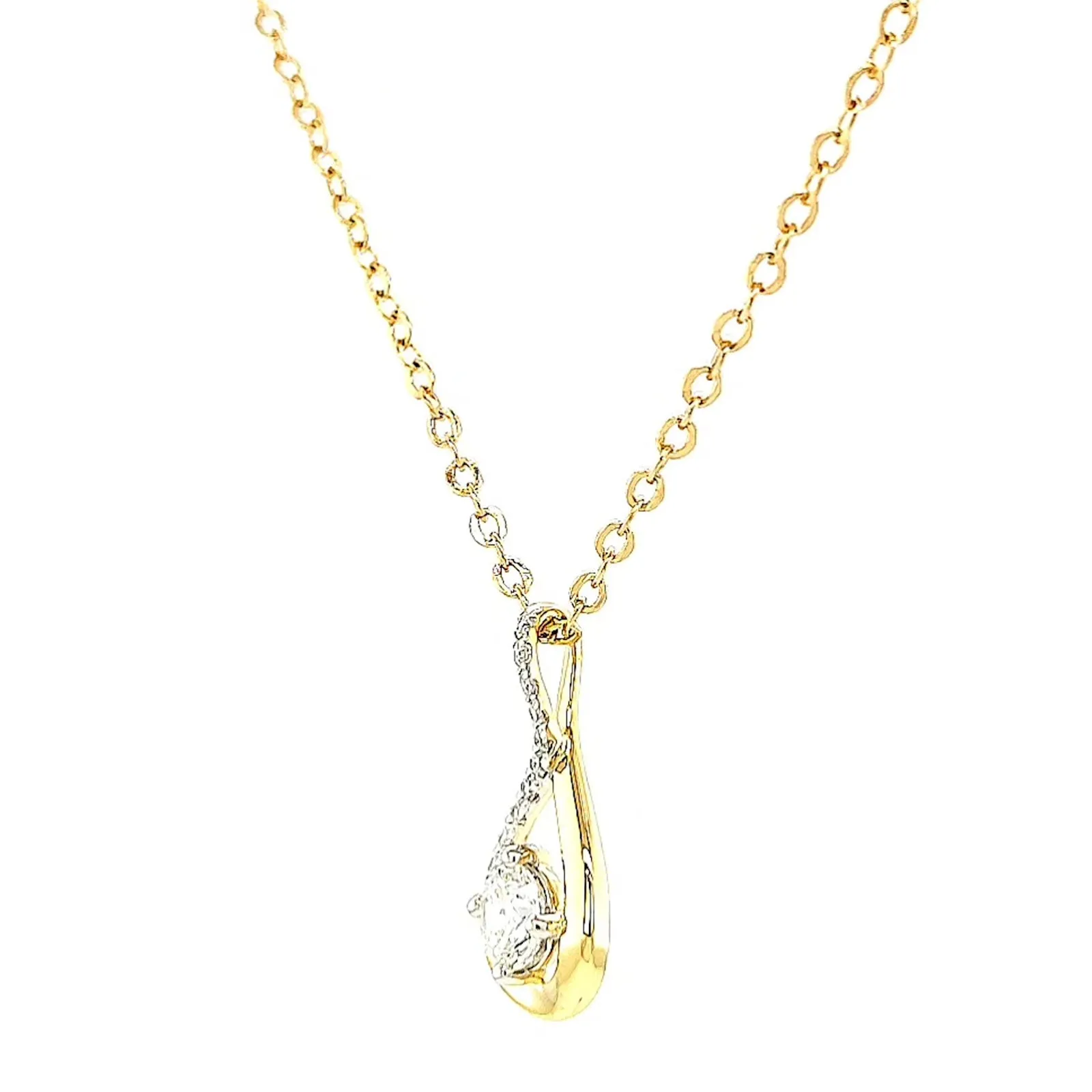 Celebration 9ct Yellow Gold Round Brilliant Cut 1/2 Carat tw of Certified Lab Grown Diamonds Pendant