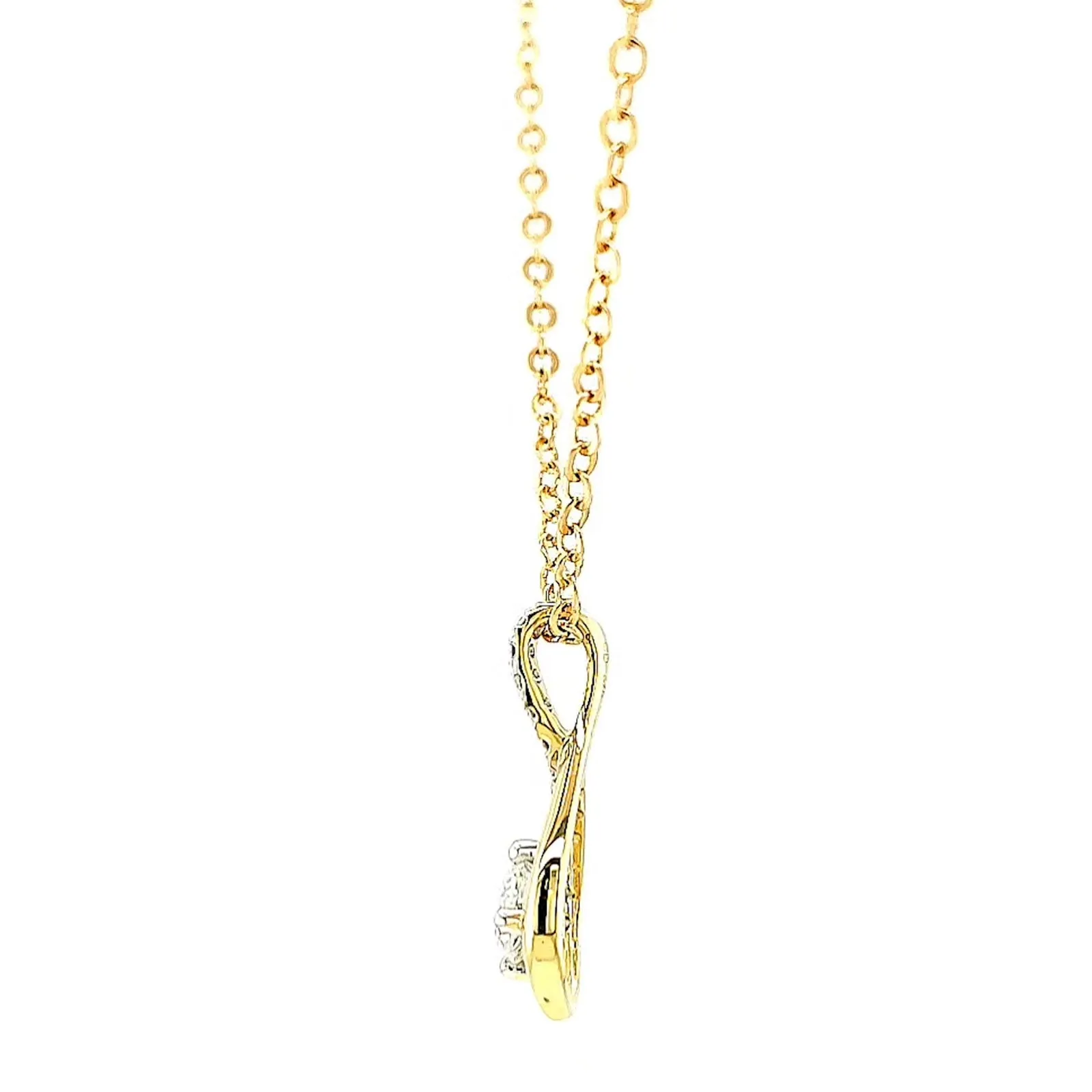 Celebration 9ct Yellow Gold Round Brilliant Cut 1/2 Carat tw of Certified Lab Grown Diamonds Pendant