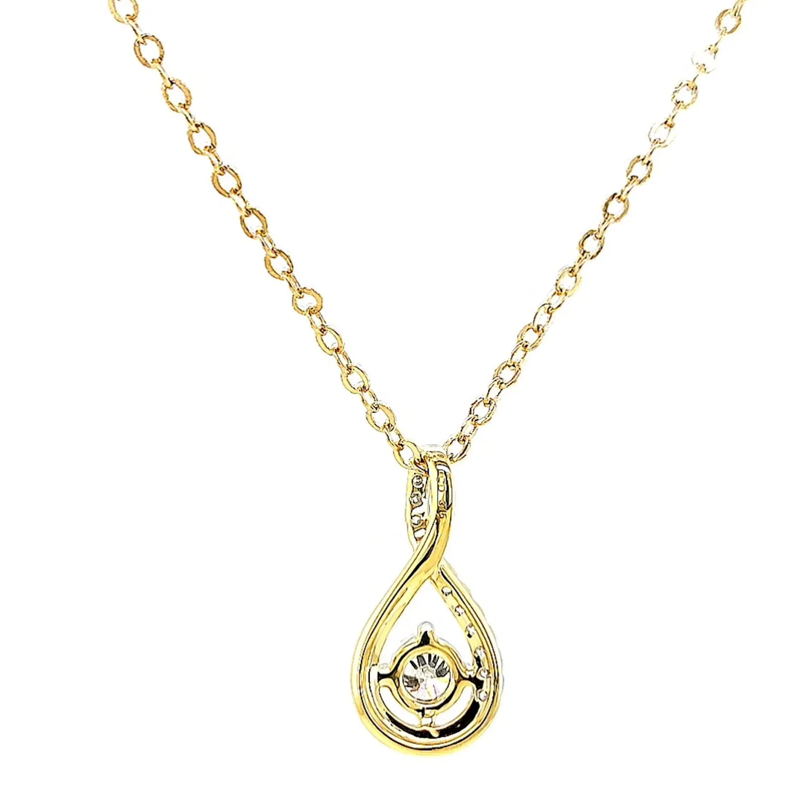 Celebration 9ct Yellow Gold Round Brilliant Cut 1/2 Carat tw of Certified Lab Grown Diamonds Pendant