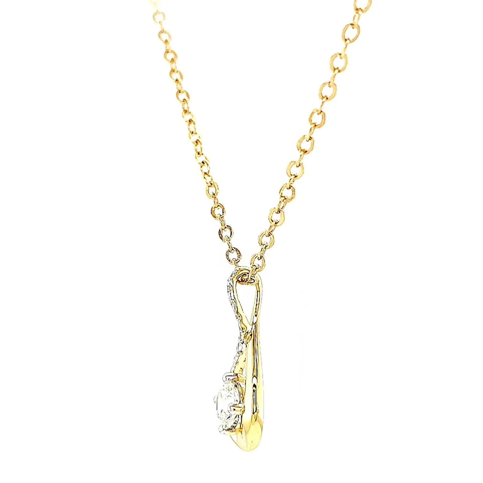 Celebration 9ct Yellow Gold Round Brilliant Cut 1/2 Carat tw of Certified Lab Grown Diamonds Pendant