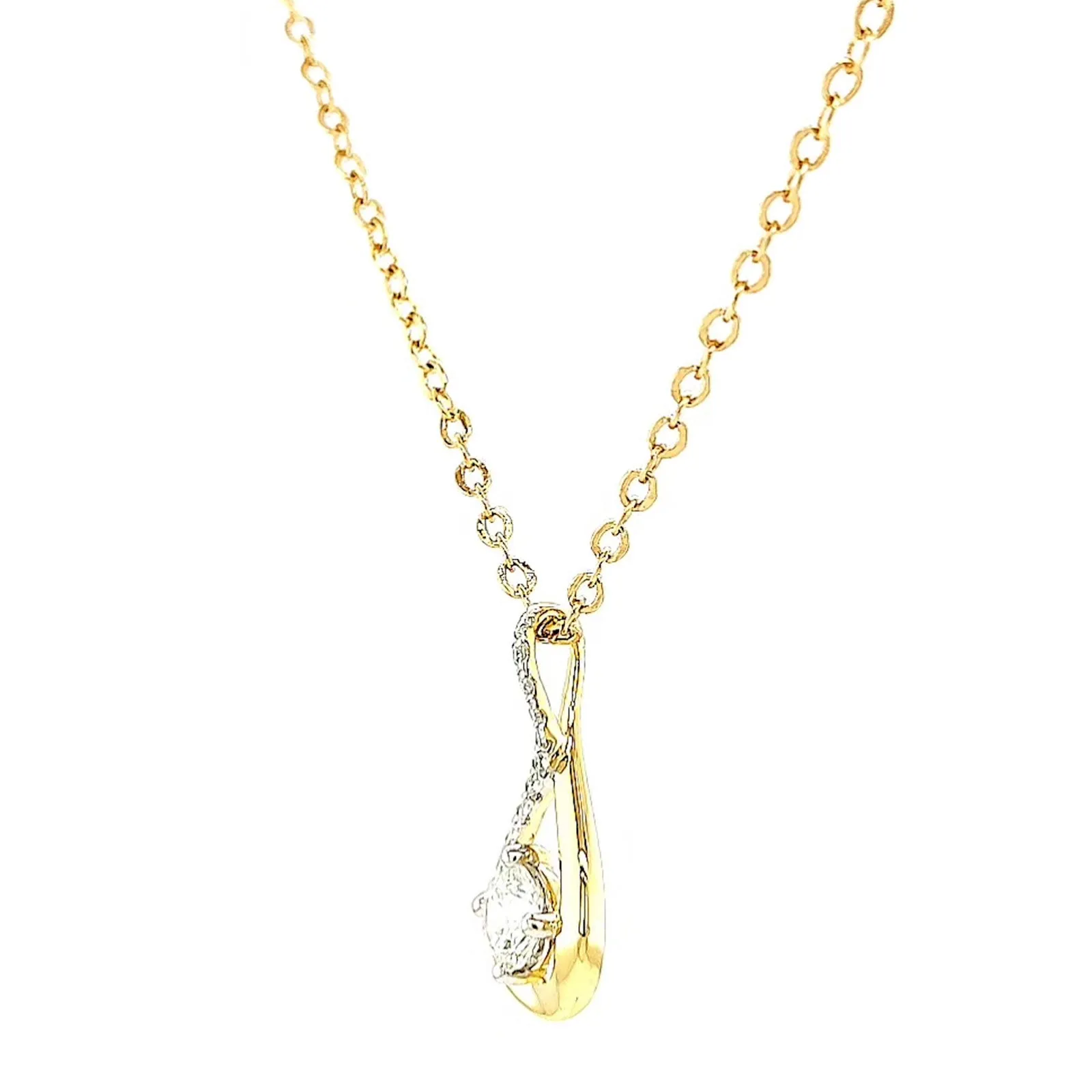 Celebration 9ct Yellow Gold Round Brilliant Cut 1/2 Carat tw of Certified Lab Grown Diamonds Pendant