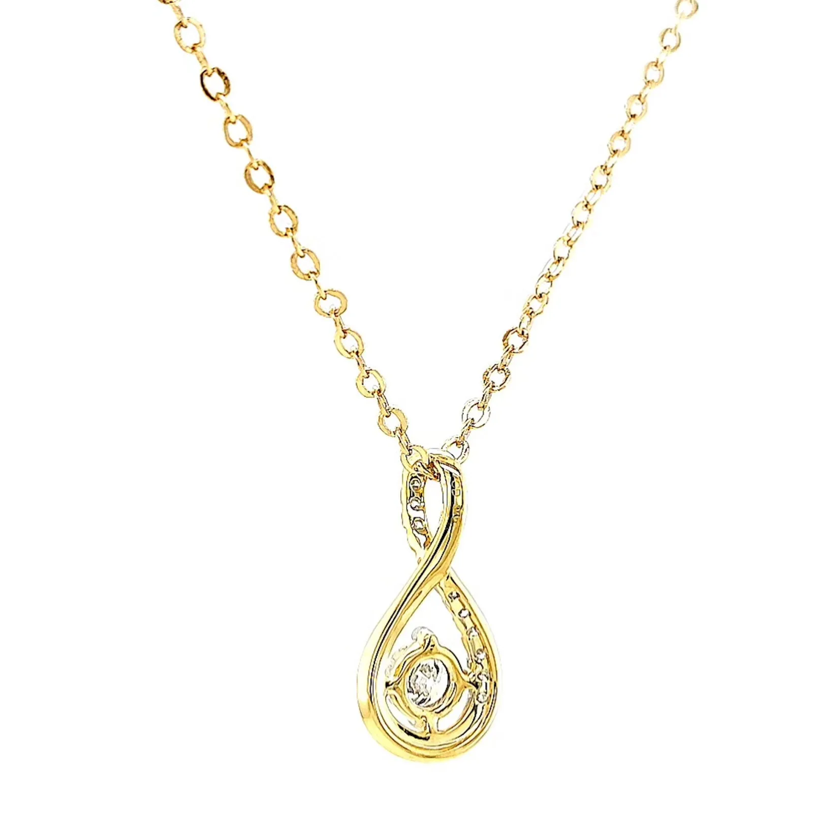 Celebration 9ct Yellow Gold Round Brilliant Cut 1/2 Carat tw of Certified Lab Grown Diamonds Pendant