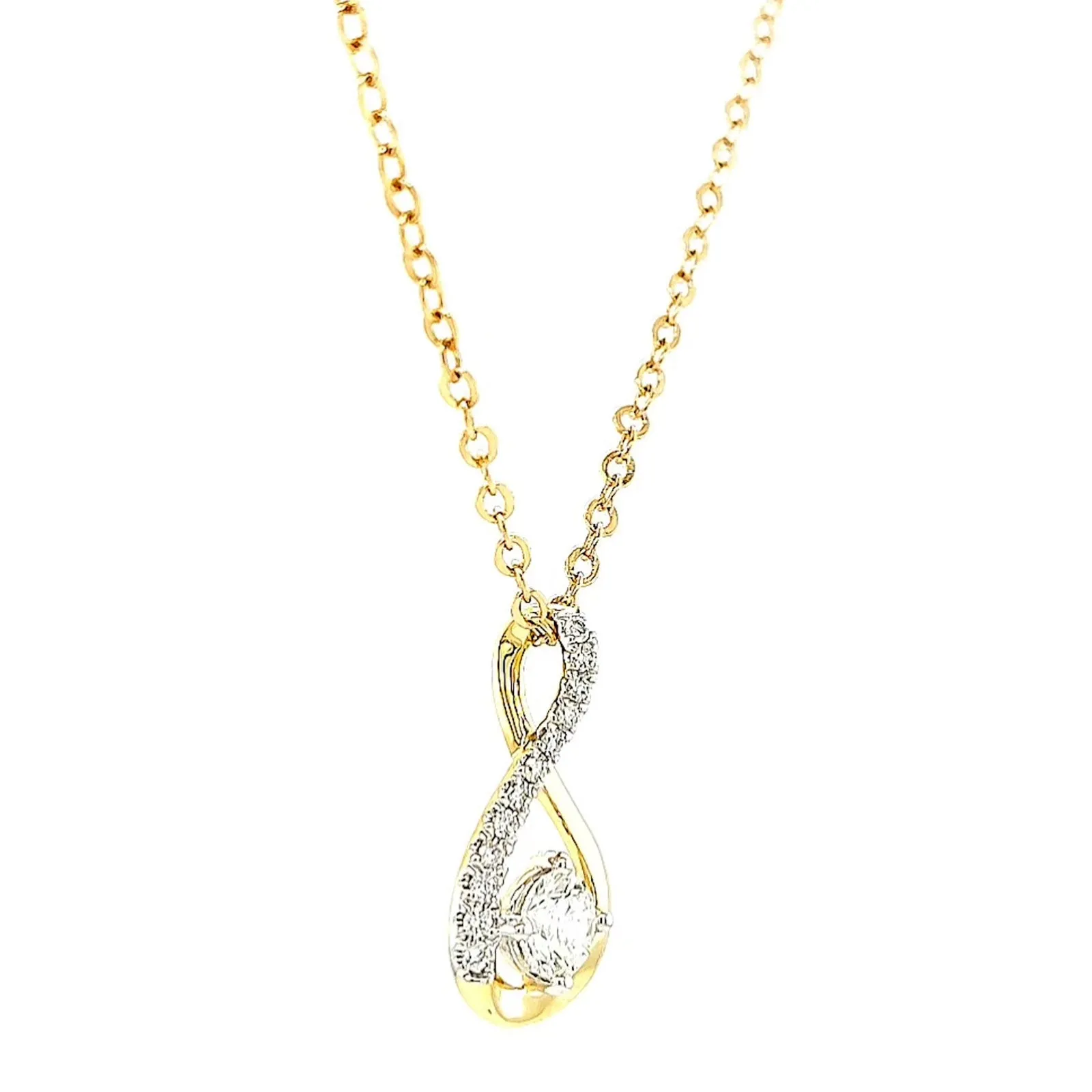 Celebration 9ct Yellow Gold Round Brilliant Cut 1/2 Carat tw of Certified Lab Grown Diamonds Pendant