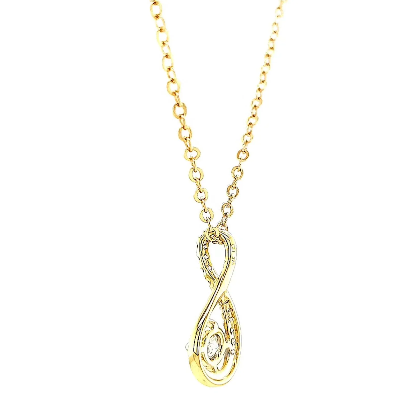 Celebration 9ct Yellow Gold Round Brilliant Cut 1/2 Carat tw of Certified Lab Grown Diamonds Pendant
