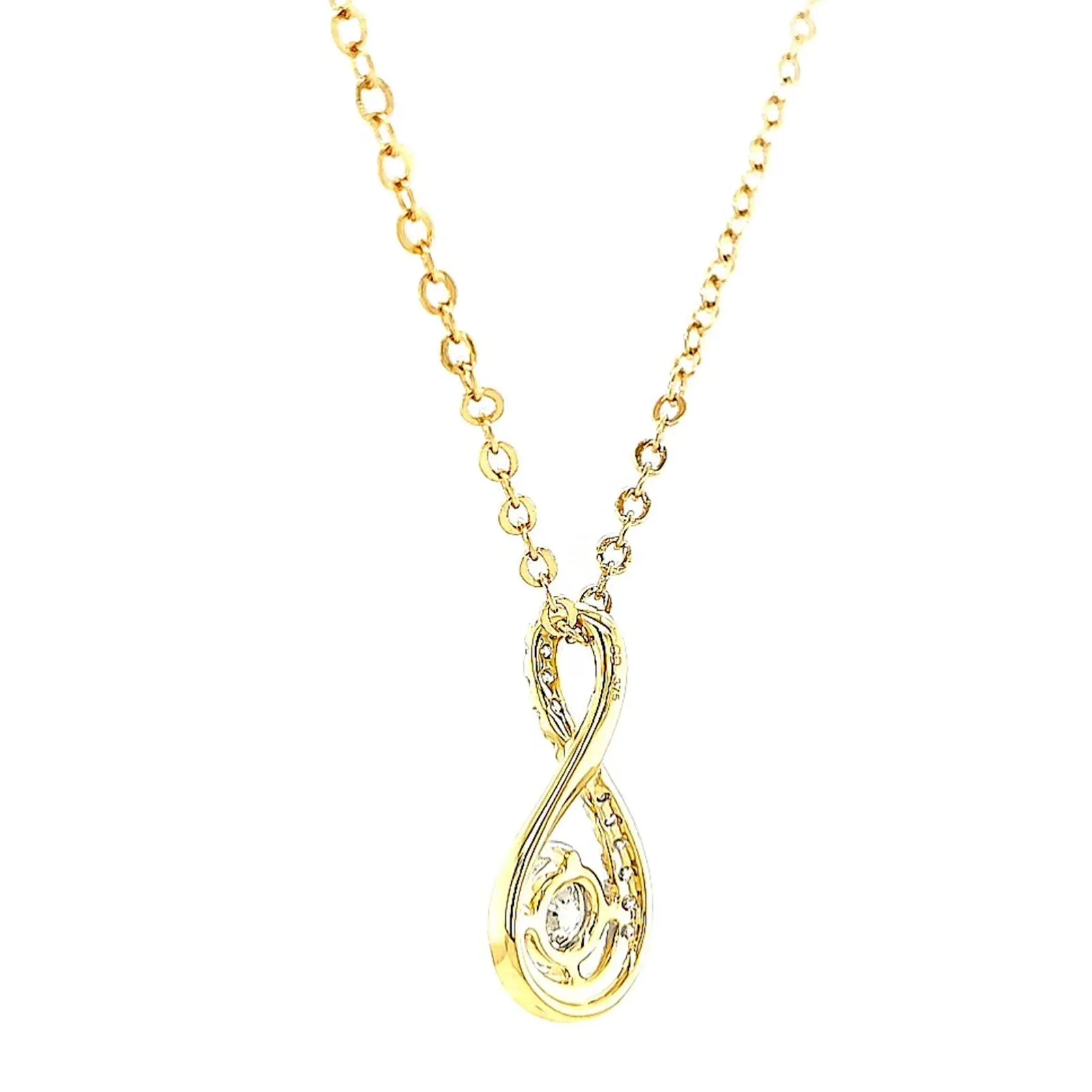 Celebration 9ct Yellow Gold Round Brilliant Cut 1/2 Carat tw of Certified Lab Grown Diamonds Pendant