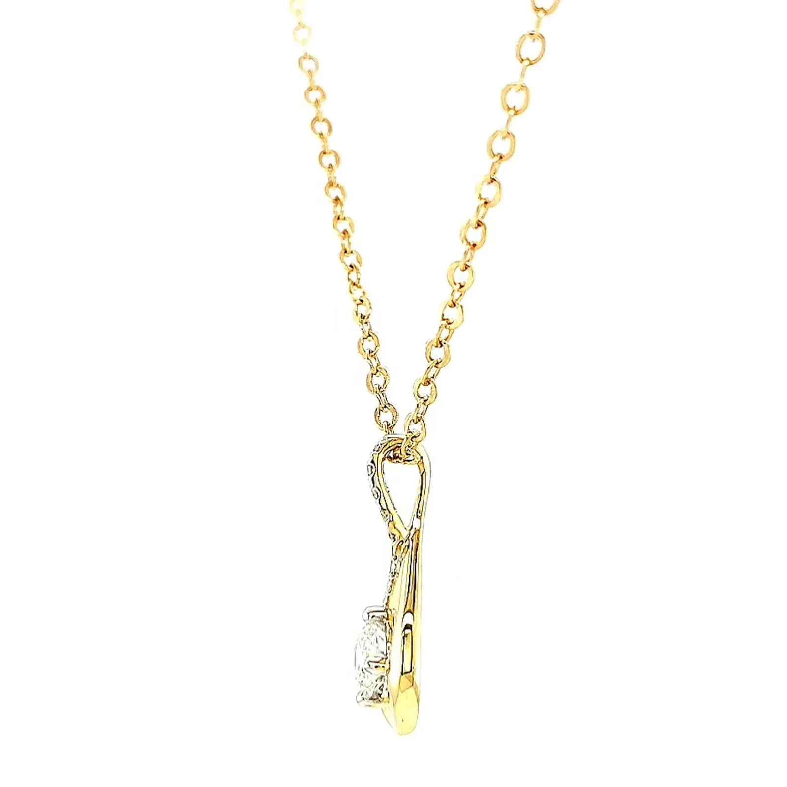 Celebration 9ct Yellow Gold Round Brilliant Cut 1/2 Carat tw of Certified Lab Grown Diamonds Pendant