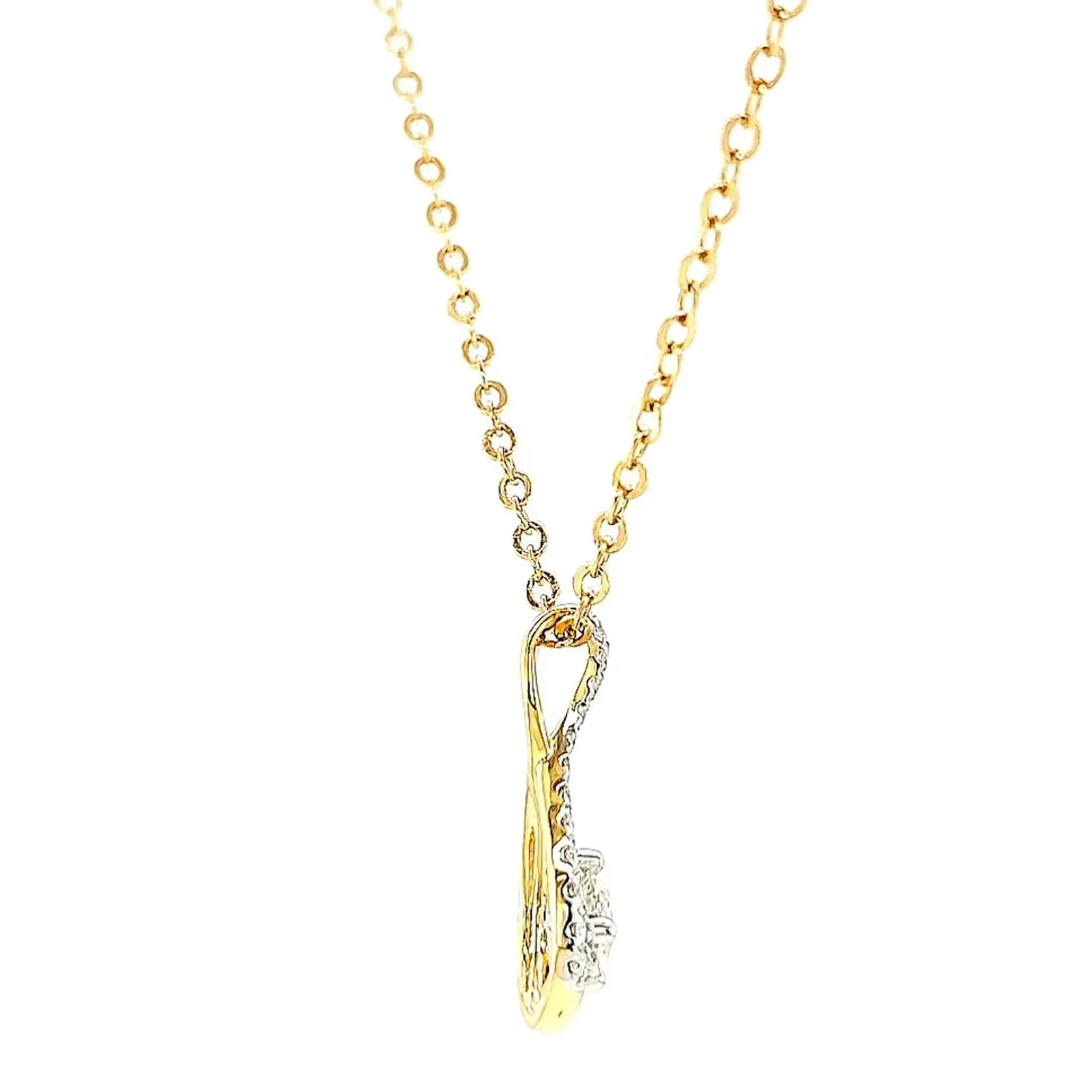 Celebration 9ct Yellow Gold Round Brilliant Cut 1/2 Carat tw of Certified Lab Grown Diamonds Pendant