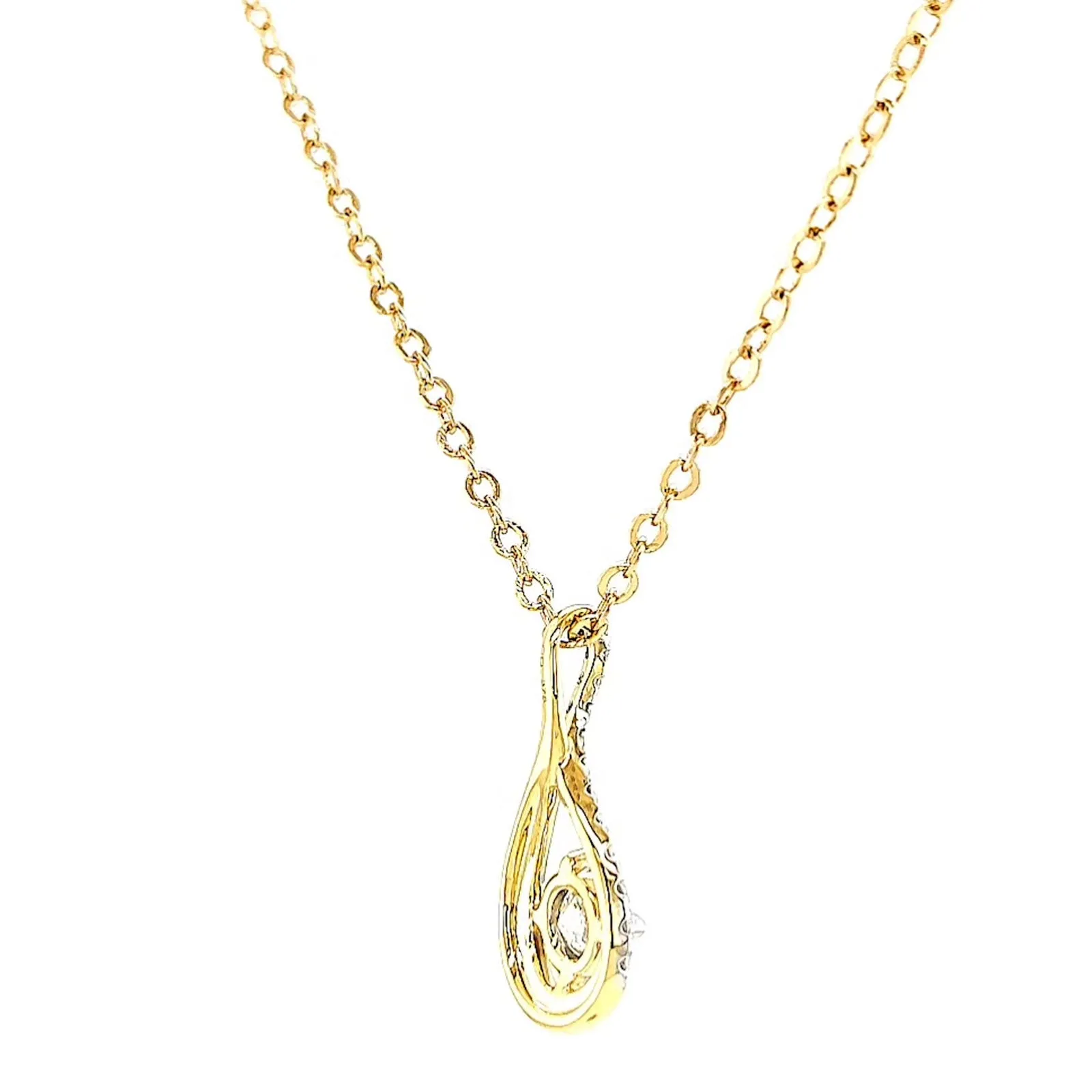 Celebration 9ct Yellow Gold Round Brilliant Cut 1/2 Carat tw of Certified Lab Grown Diamonds Pendant