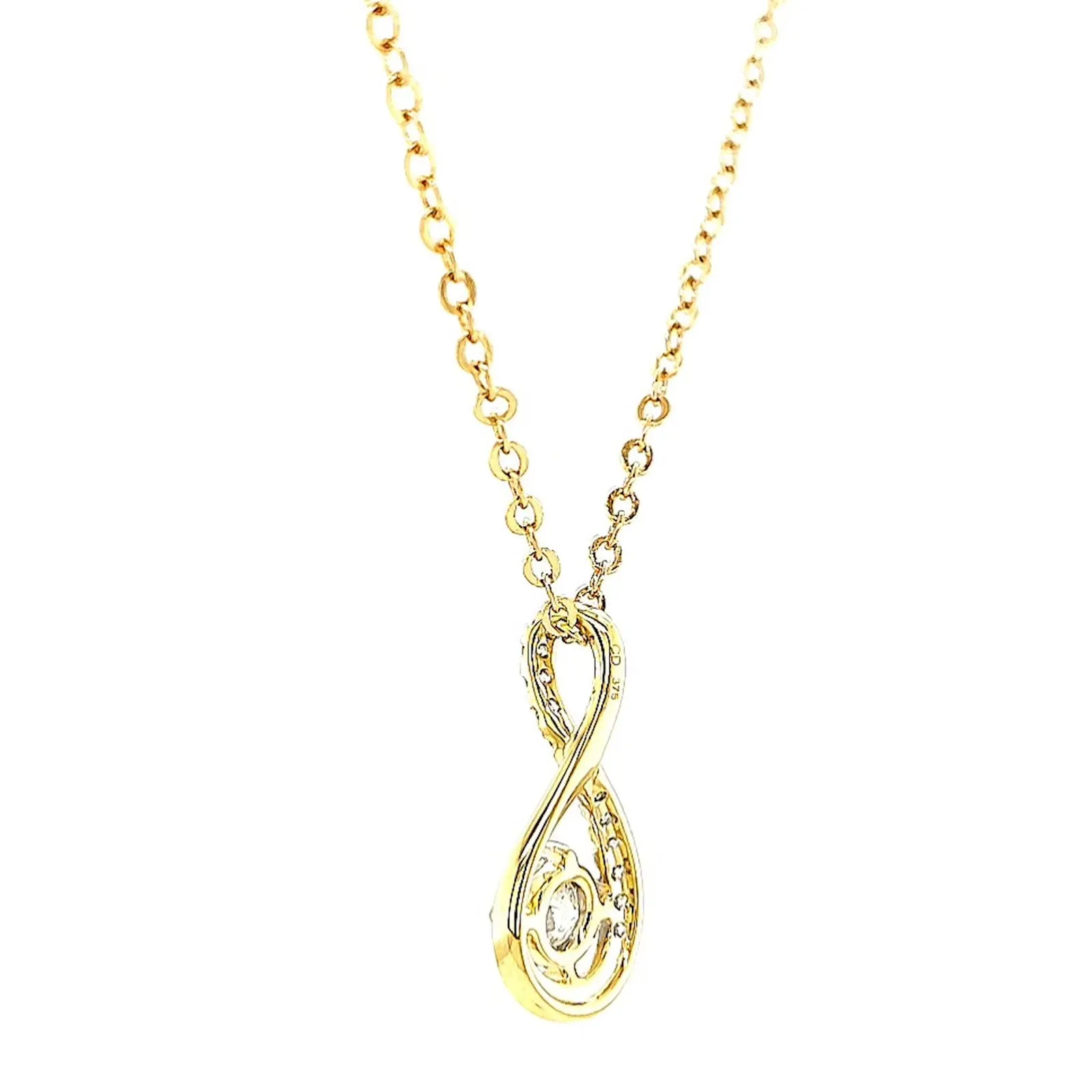 Celebration 9ct Yellow Gold Round Brilliant Cut 1/2 Carat tw of Certified Lab Grown Diamonds Pendant