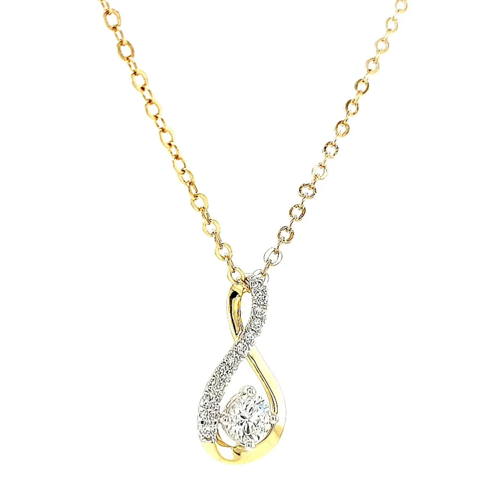 Celebration 9ct Yellow Gold Round Brilliant Cut 1/2 Carat tw of Certified Lab Grown Diamonds Pendant