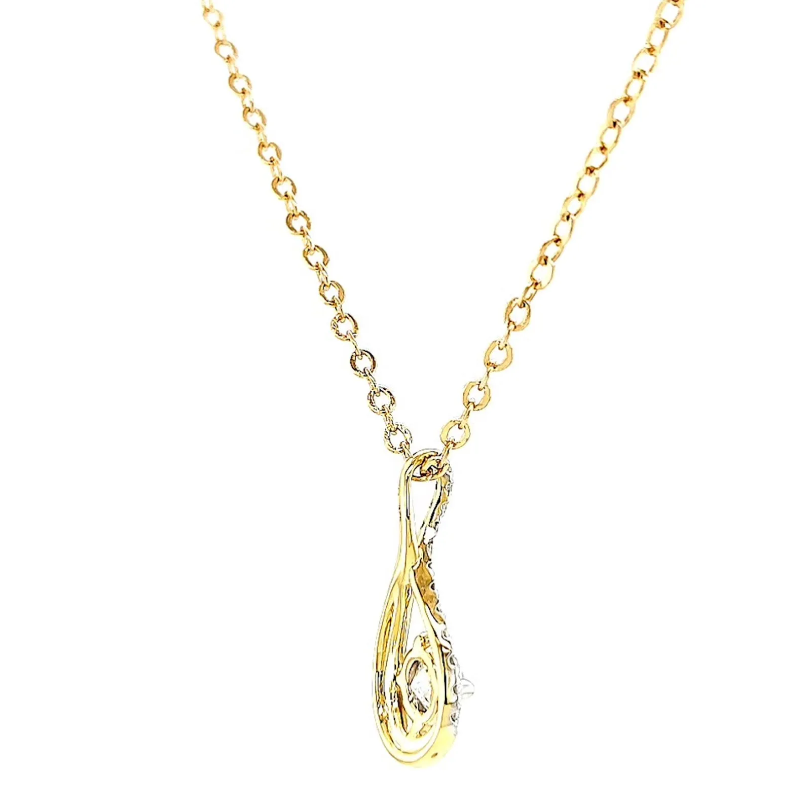 Celebration 9ct Yellow Gold Round Brilliant Cut 1/2 Carat tw of Certified Lab Grown Diamonds Pendant