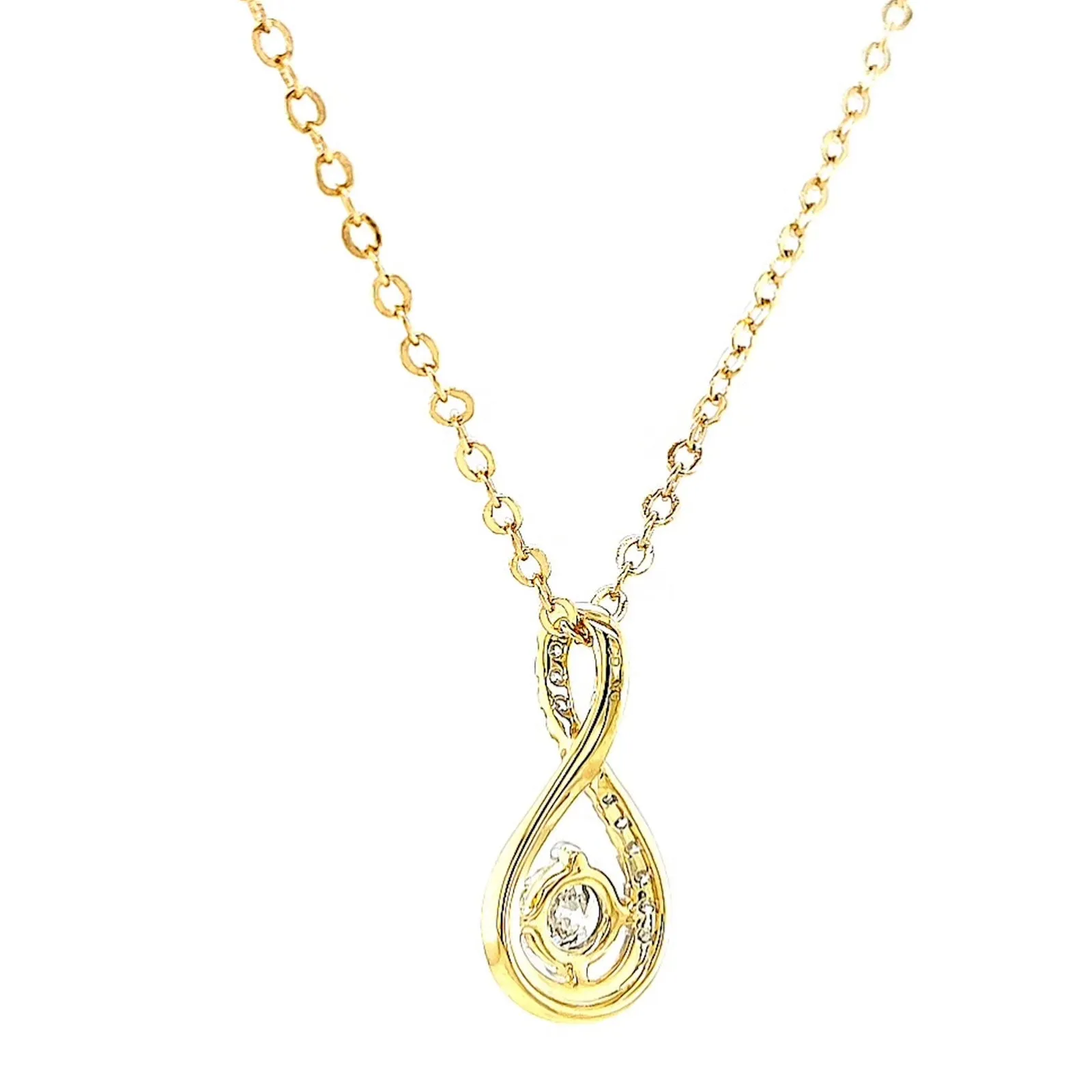 Celebration 9ct Yellow Gold Round Brilliant Cut 1/2 Carat tw of Certified Lab Grown Diamonds Pendant