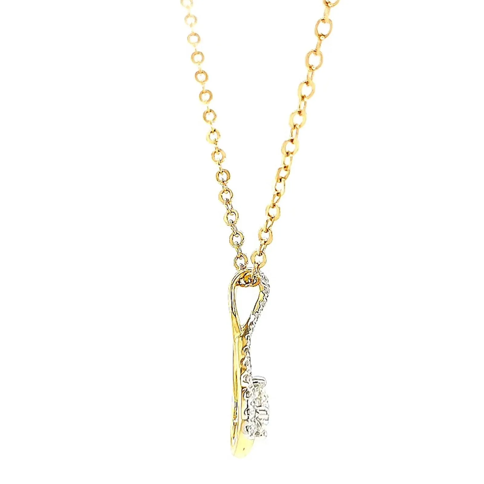 Celebration 9ct Yellow Gold Round Brilliant Cut 1/2 Carat tw of Certified Lab Grown Diamonds Pendant