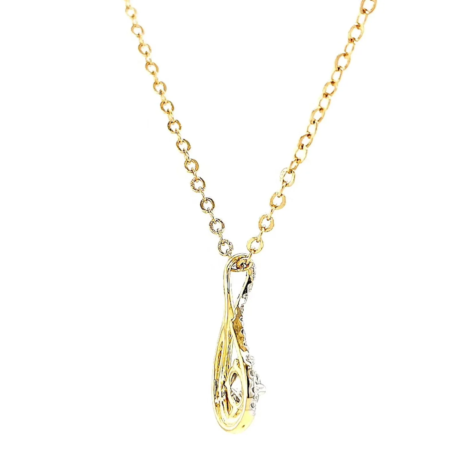 Celebration 9ct Yellow Gold Round Brilliant Cut 1/2 Carat tw of Certified Lab Grown Diamonds Pendant
