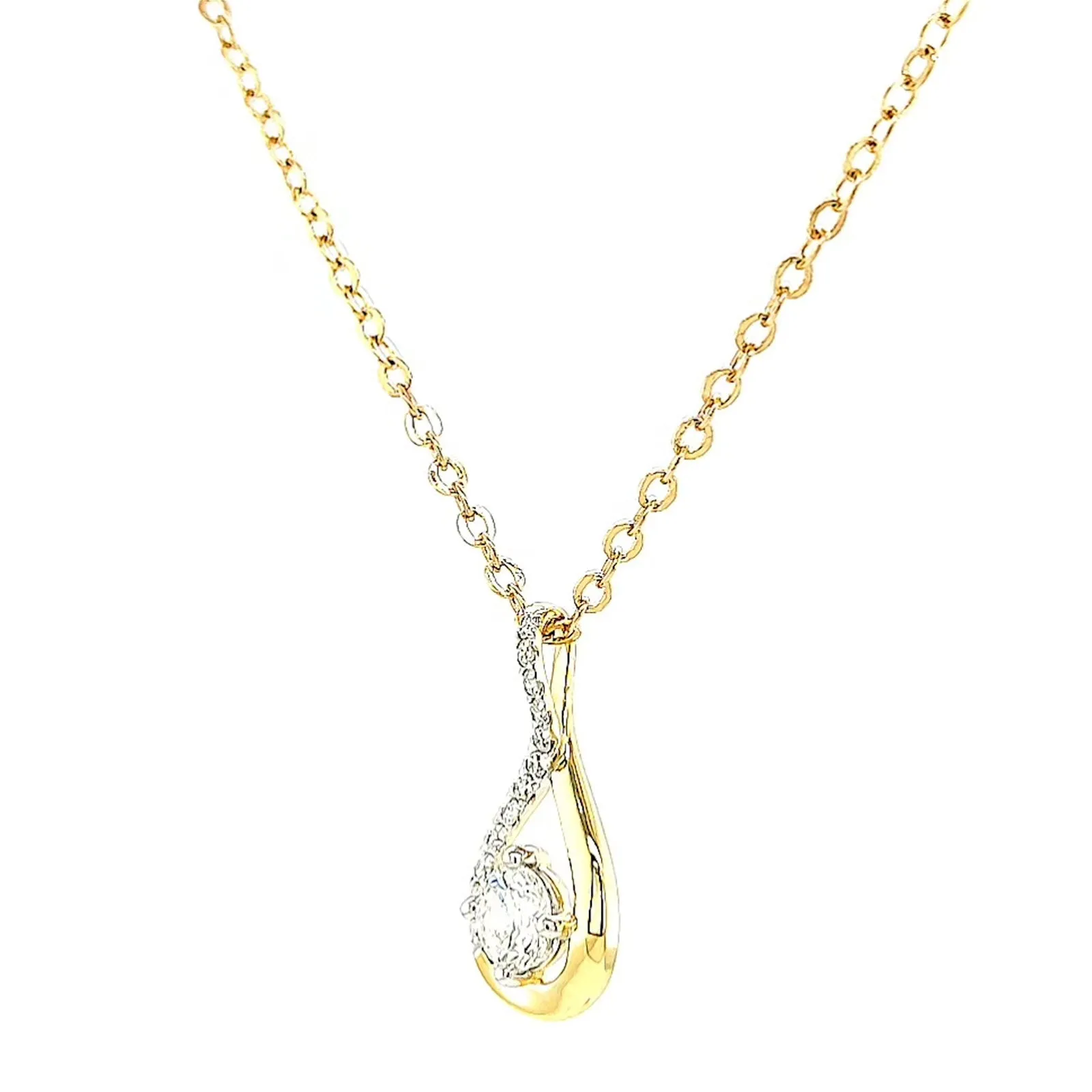 Celebration 9ct Yellow Gold Round Brilliant Cut 1/2 Carat tw of Certified Lab Grown Diamonds Pendant
