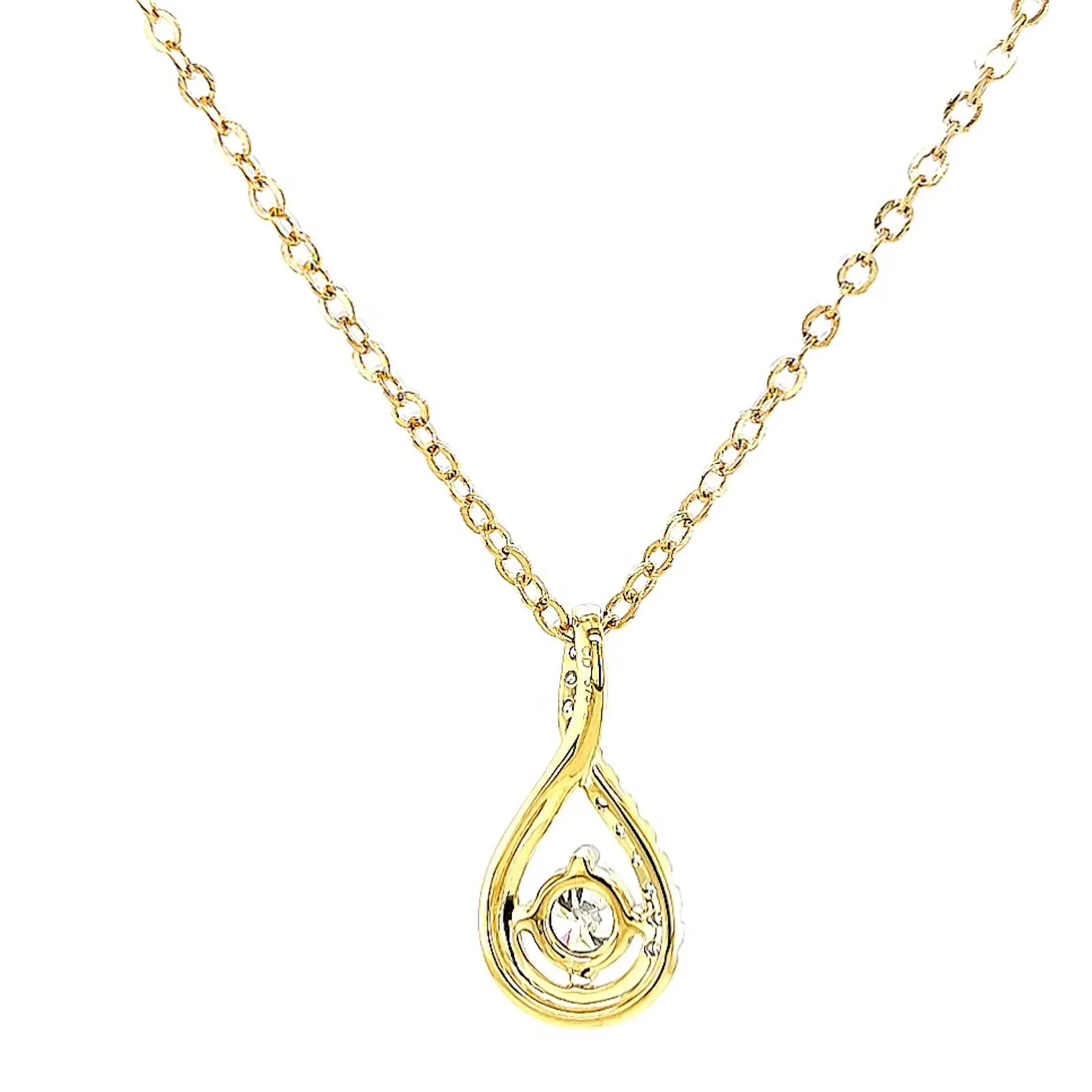 Celebration 9ct Yellow Gold Round Brilliant Cut 1/2 Carat tw of Certified Lab Grown Diamonds Pendant