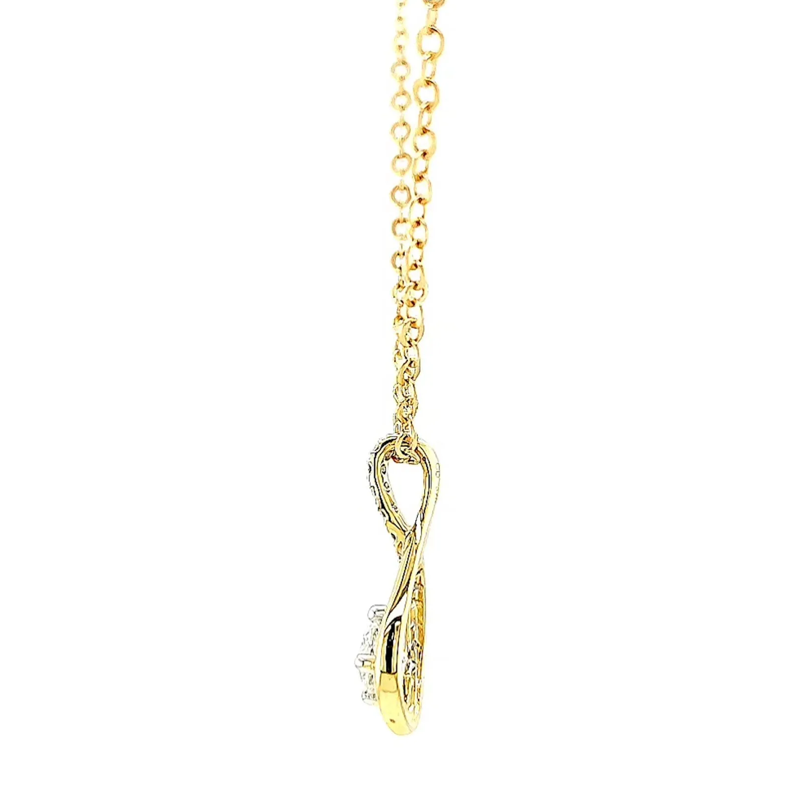Celebration 9ct Yellow Gold Round Brilliant Cut 1/2 Carat tw of Certified Lab Grown Diamonds Pendant